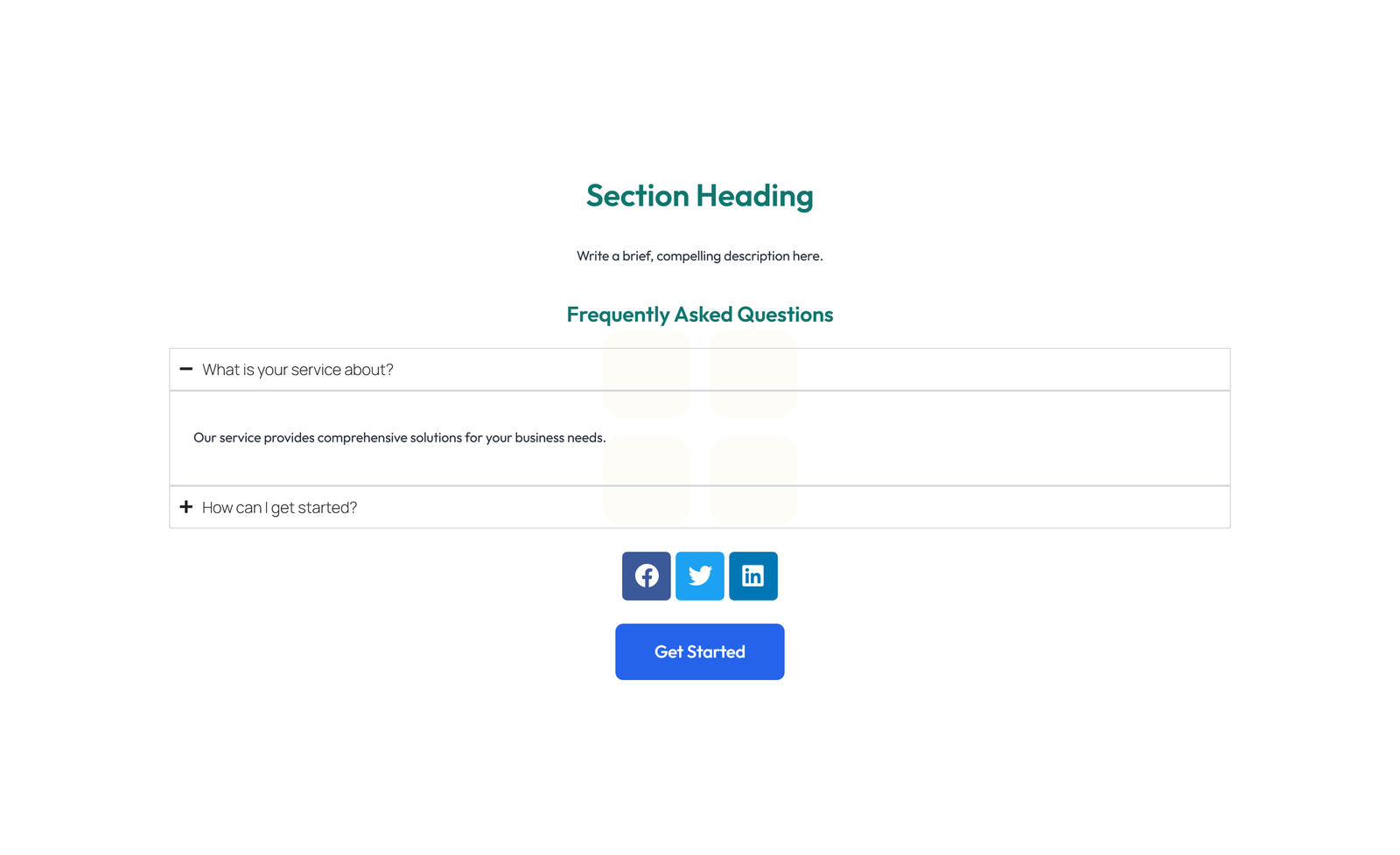 Screenshot of Centered Call to Action with Heading, Two CTA Buttons 47 - Elementor CTA Sections component