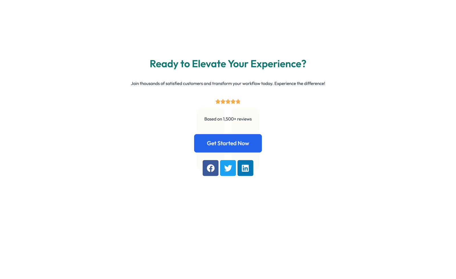 Screenshot of Centered Call to Action with Heading, Two CTA Buttons 52 - Elementor CTA Sections component