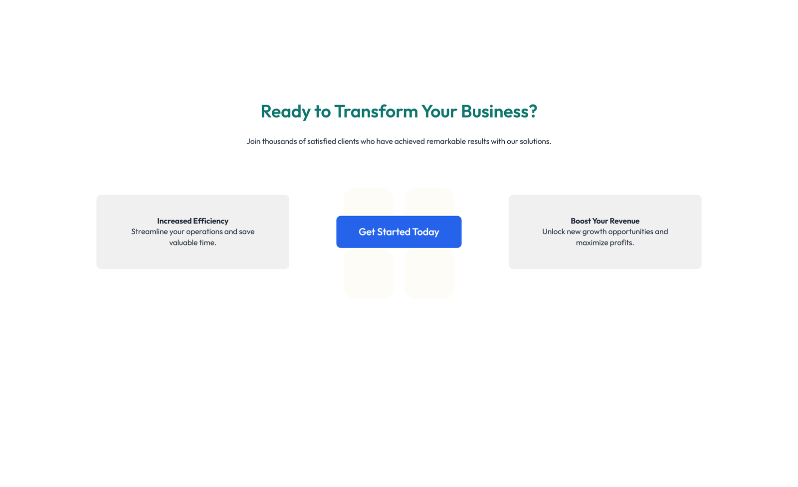 Centered Call to Action with Heading, Subtitle, CTA 56 - Elementor component