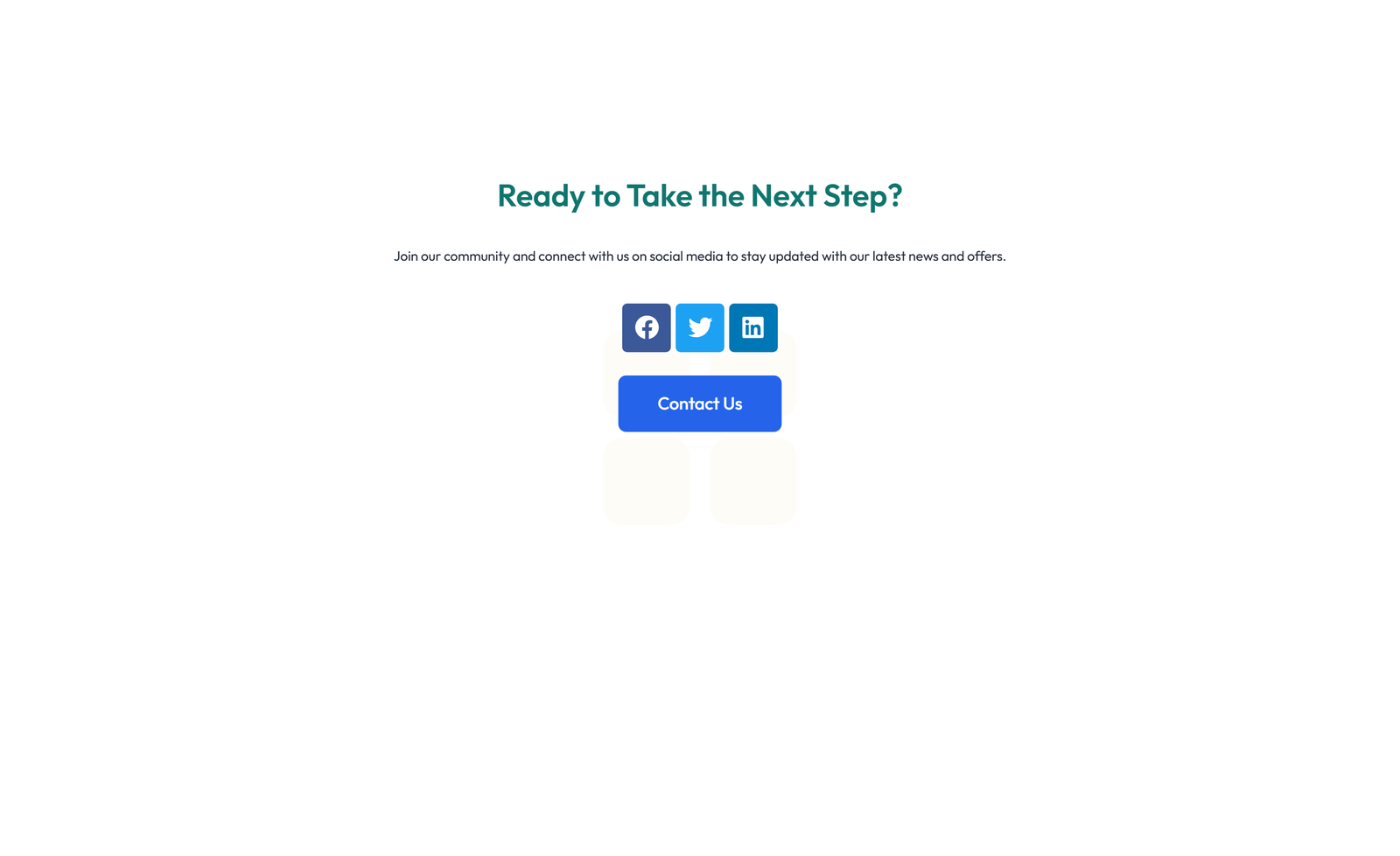 Screenshot of Centered Call to Action with Heading, Subtitle, CTA 58 - Elementor CTA Sections component