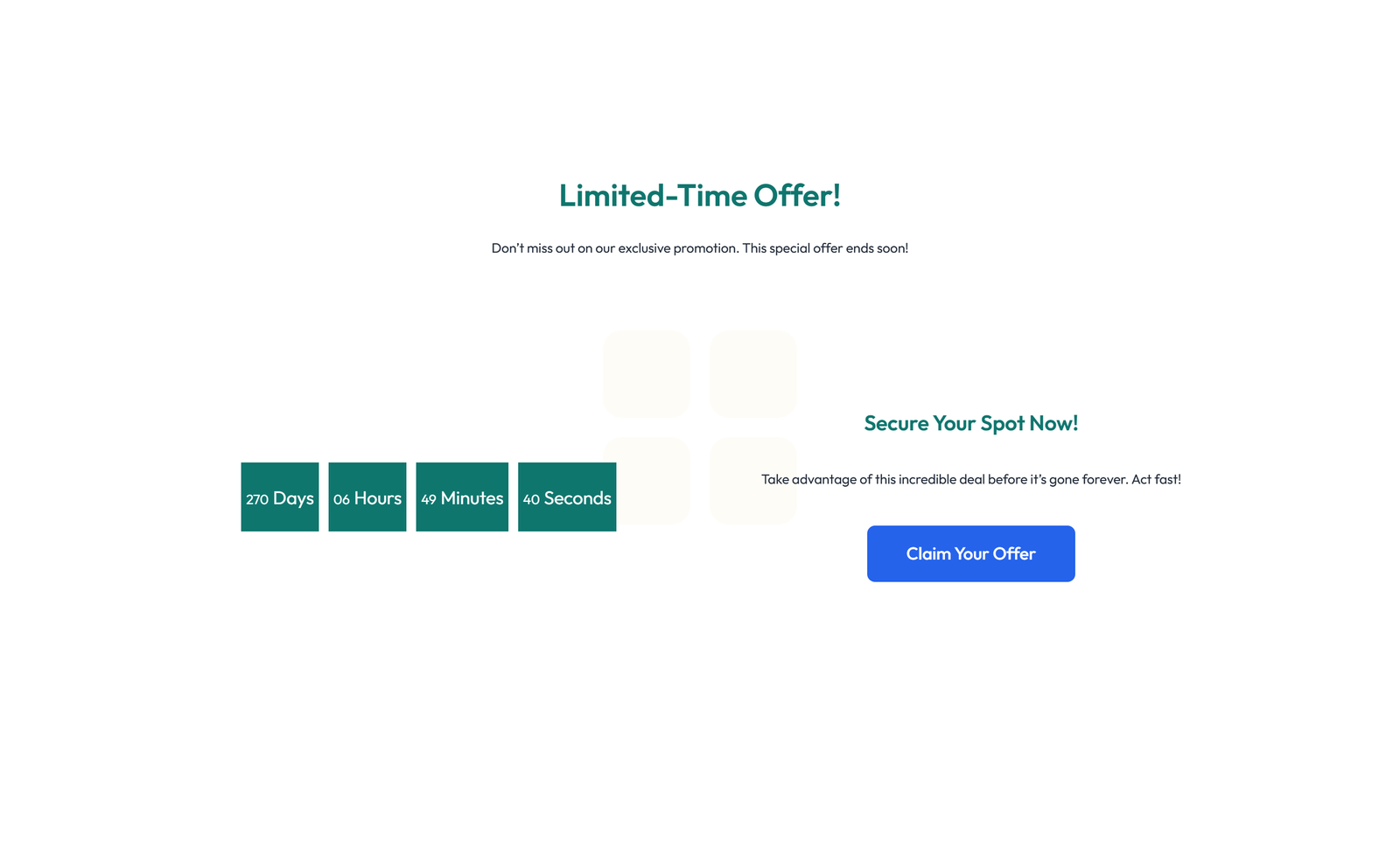 Screenshot of Split Call to Action with Text Left and Image Right 63 - Elementor CTA Sections component