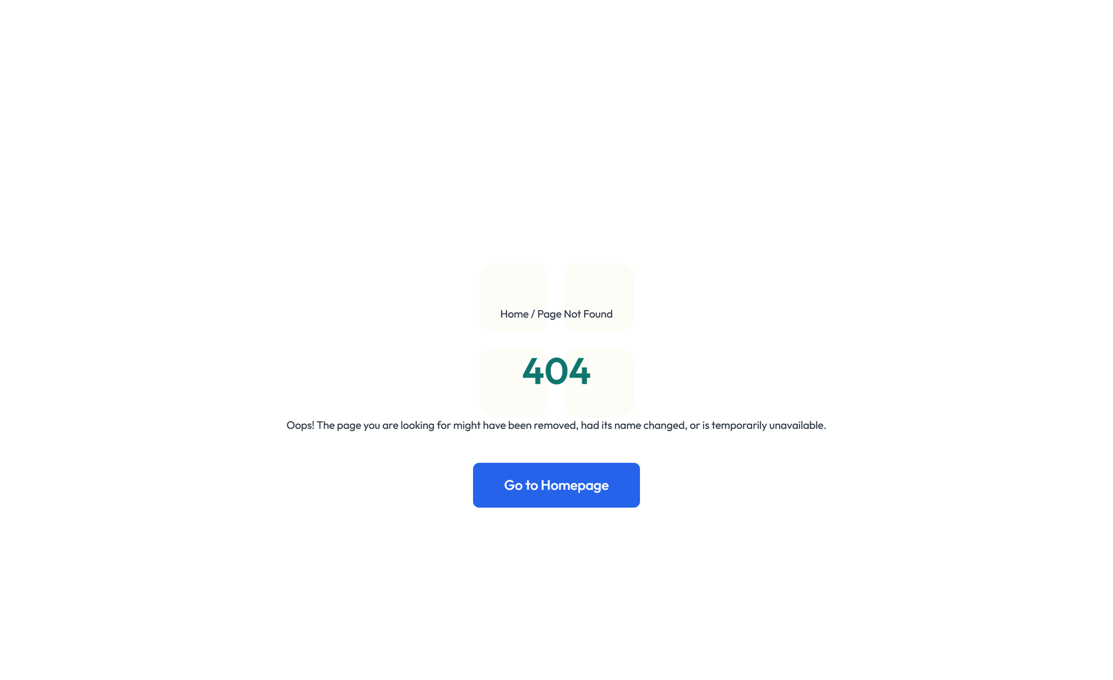 Screenshot of Error Page Design 2 4 - Elementor 404 / Error Pages component