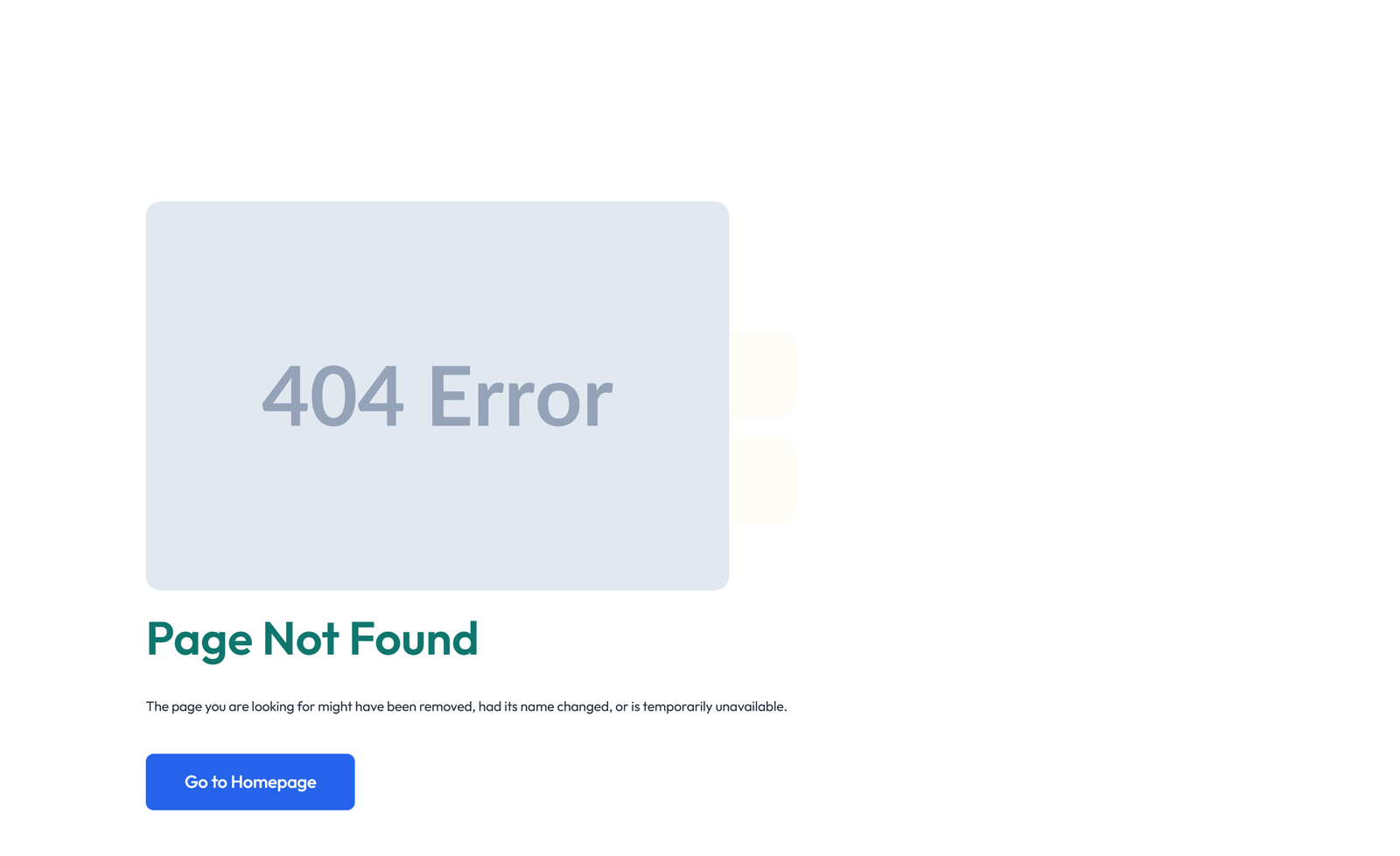 Error Page Design 5 5 - Elementor component