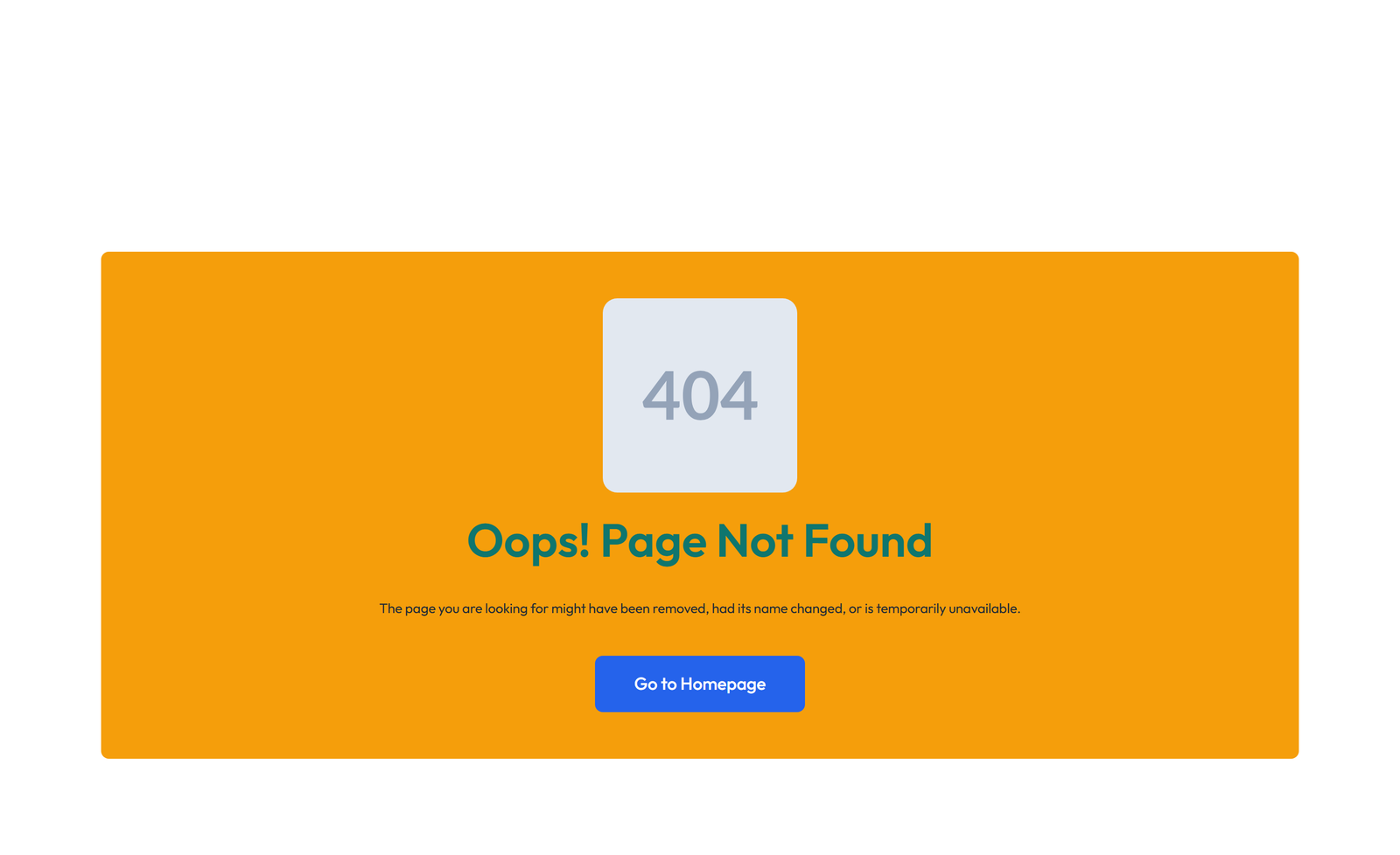 Error Page Design 2 8 - Elementor component
