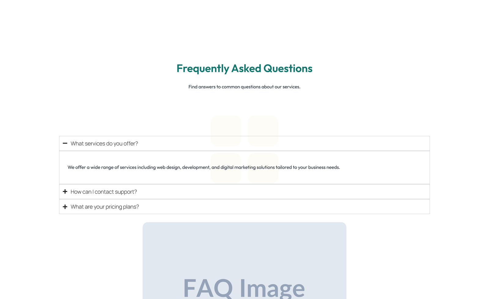 Split FAQ with Text and CTA Left and Accordion Right 3 - Elementor component