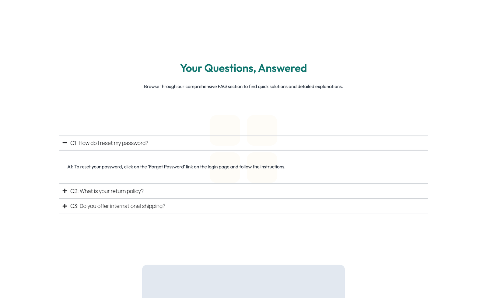 Split FAQ with Text and CTA Left and Accordion Right 19 - Elementor component