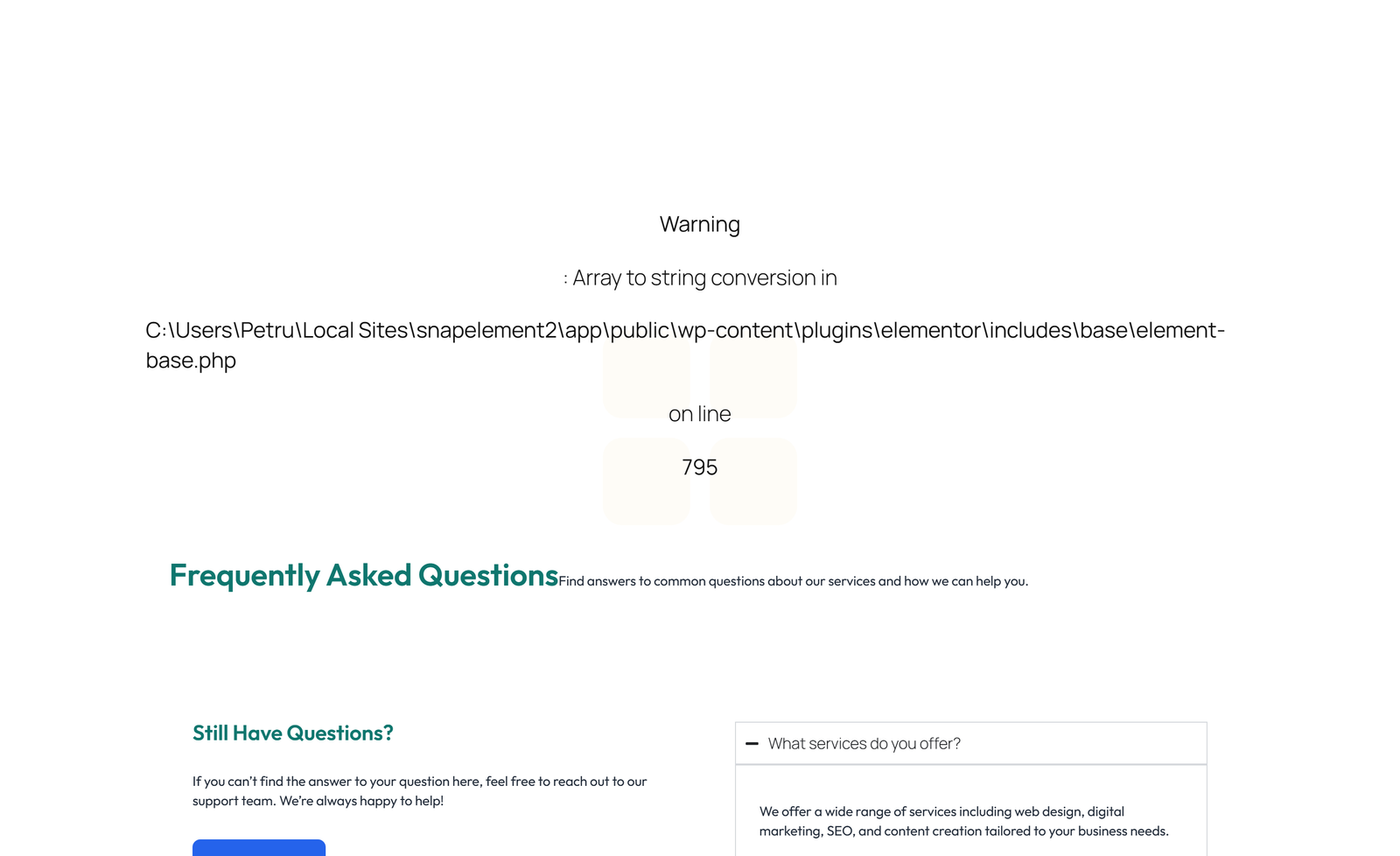 Split FAQ with Text and CTA Left and Accordion Right 26 - Elementor component