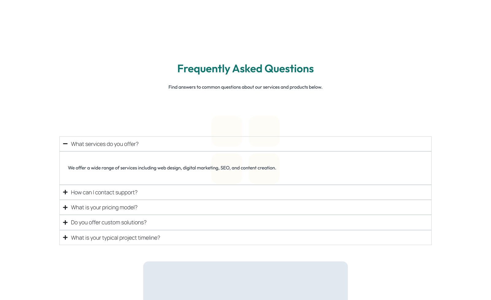 Split FAQ with Text and CTA Left and Accordion Right 39 - Elementor component