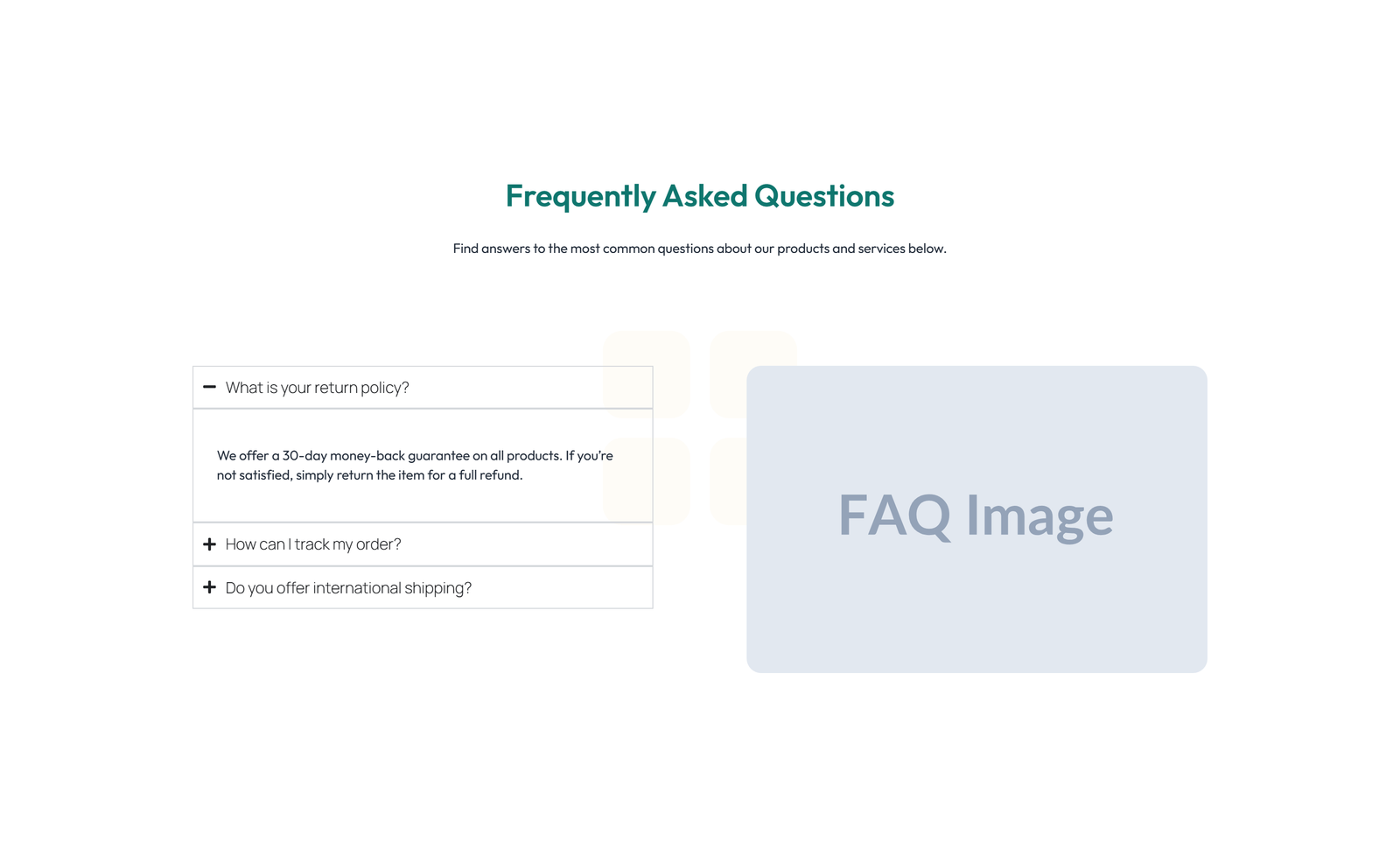Split FAQ with Text and CTA Left and Accordion Right 67 - Elementor component