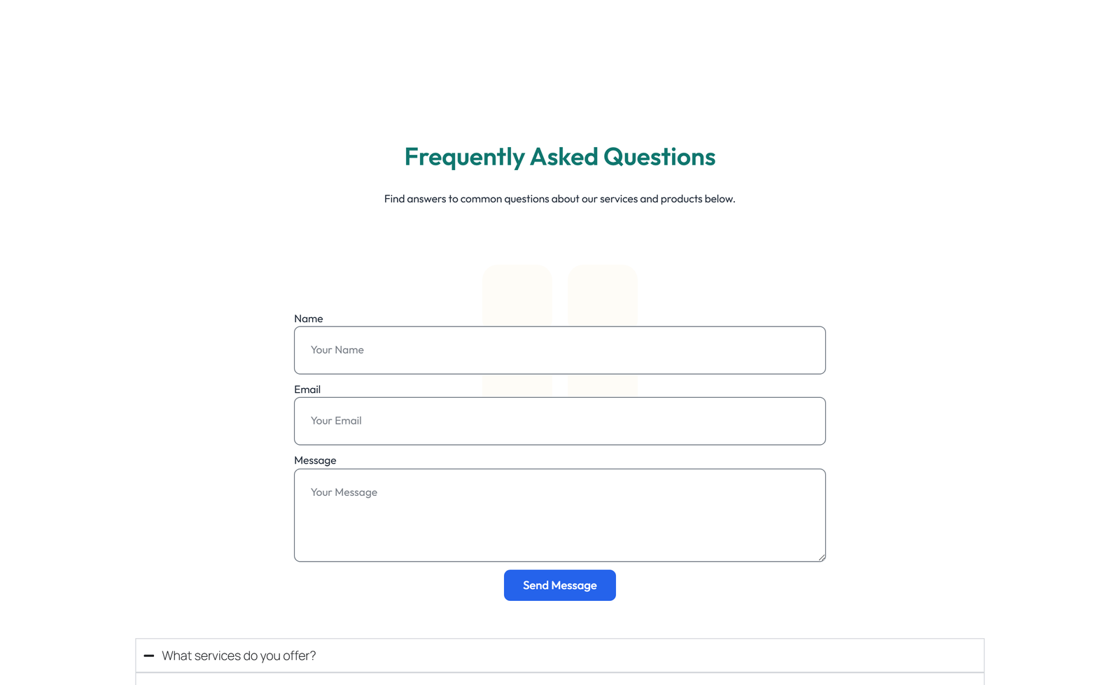 Screenshot of Split FAQ with Text and CTA Left and Accordion Right 78 - Elementor FAQ Sections component
