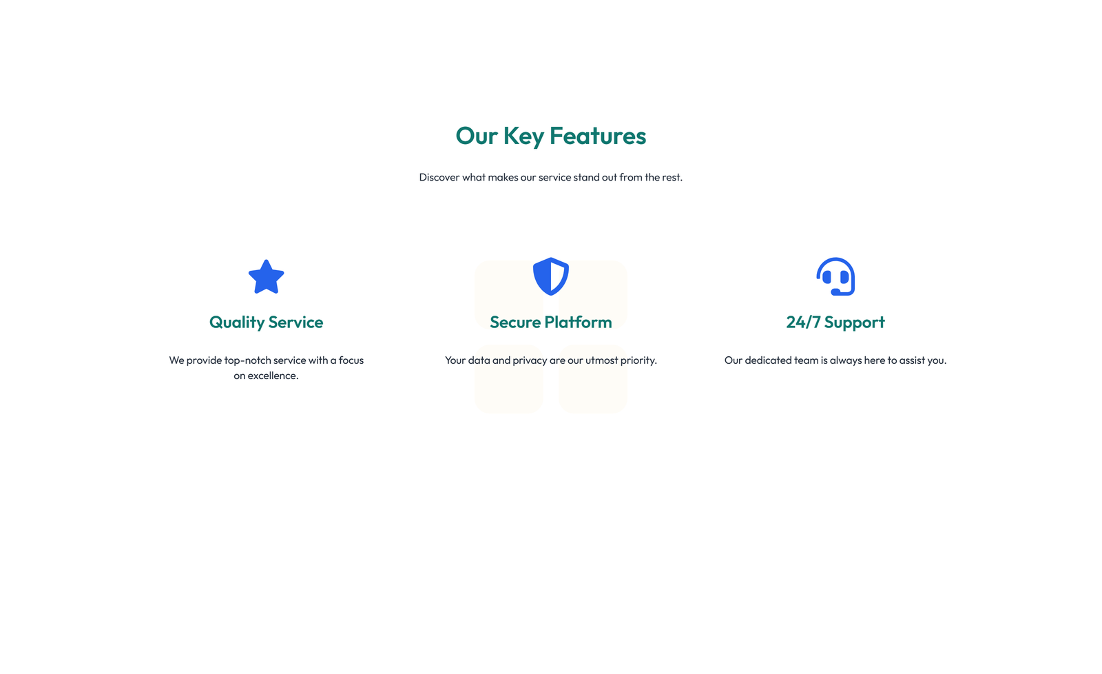 Screenshot of Feature Grid with 2-column Image, Title, Text Cards 3 - Elementor Feature Sections component