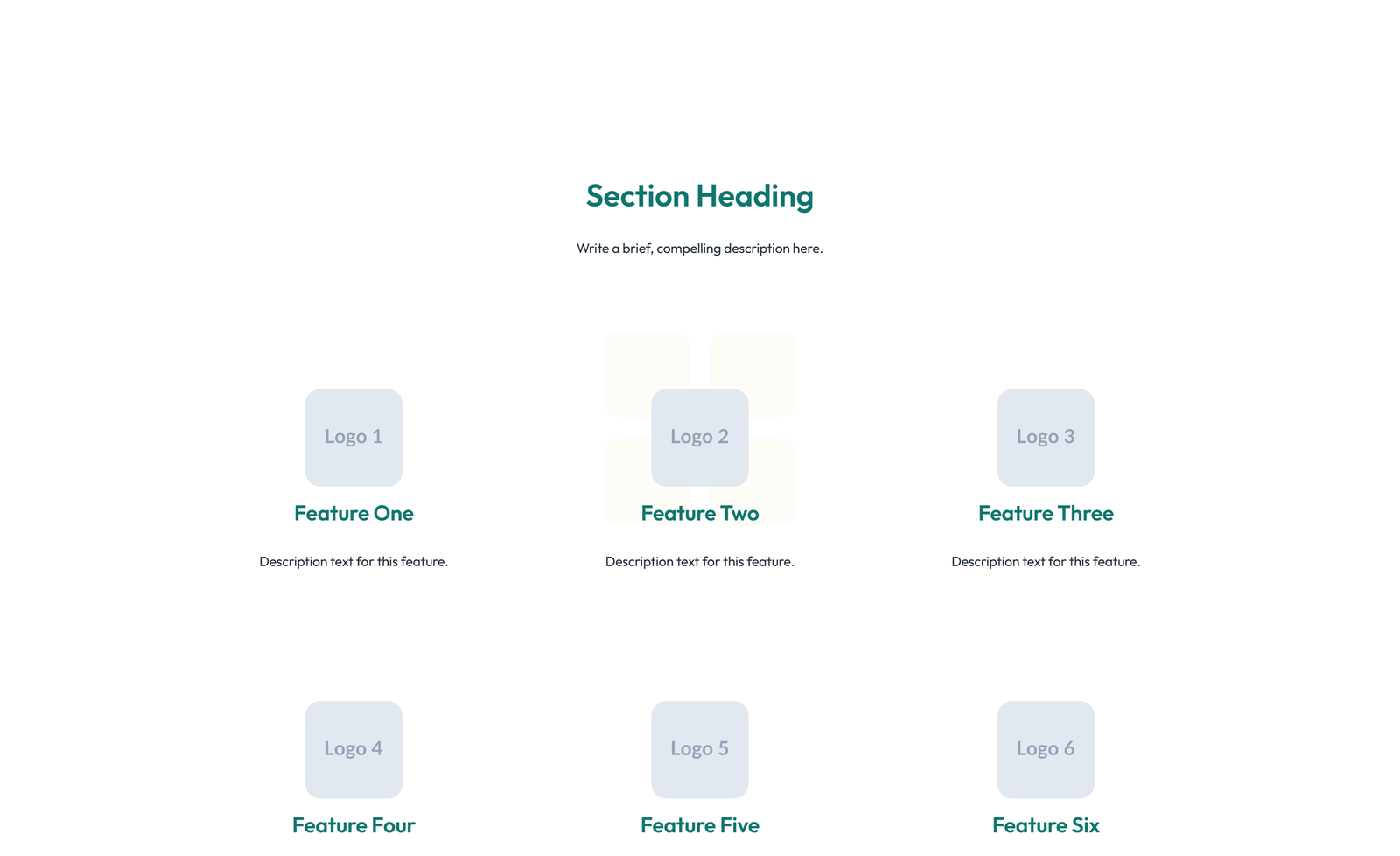 Screenshot of Feature Grid with 4-column Icon-box Cards 8 - Elementor Feature Sections component
