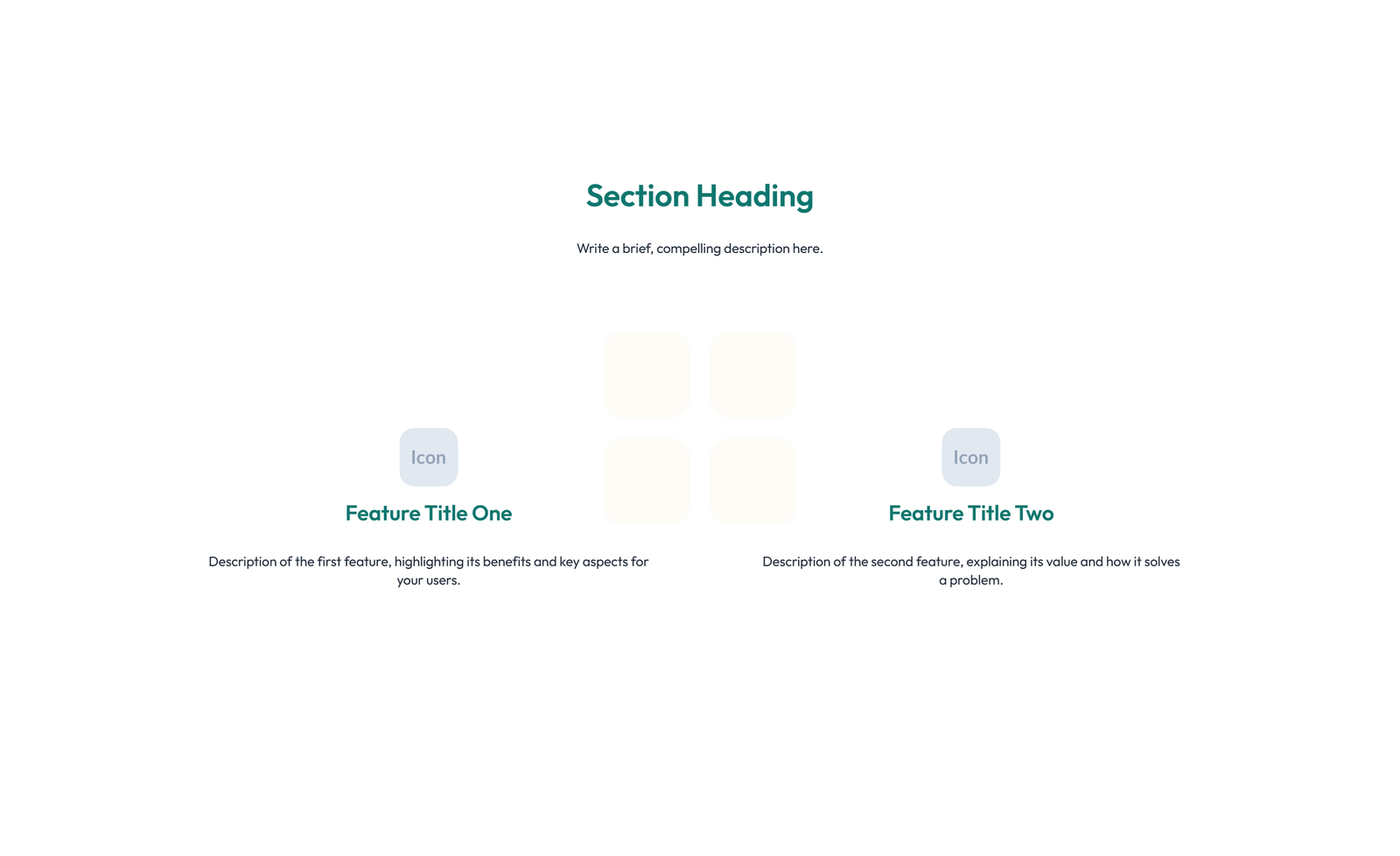 Screenshot of Feature Grid with 2-column Image, Title, Text Cards 10 - Elementor Feature Sections component