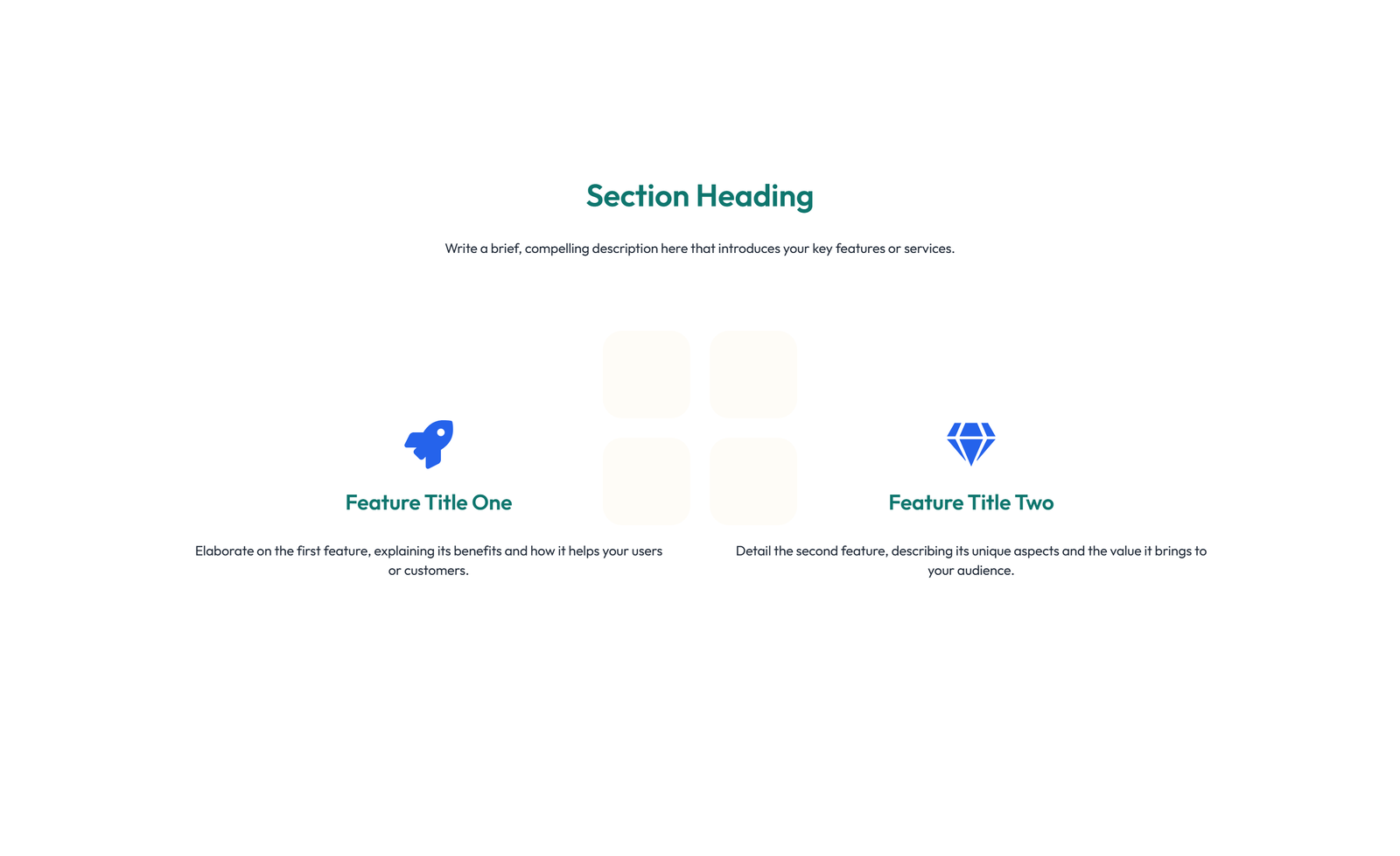 Screenshot of Feature Grid with 3-column Icon, Title, Text, CTA Cards 11 - Elementor Feature Sections component