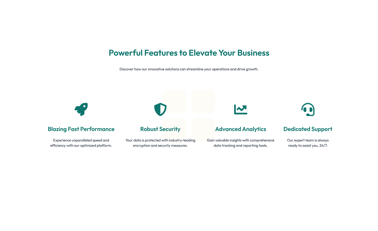 Screenshot of Feature Grid with 2-column Image, Title, Text Cards 14 - Elementor Feature Sections component