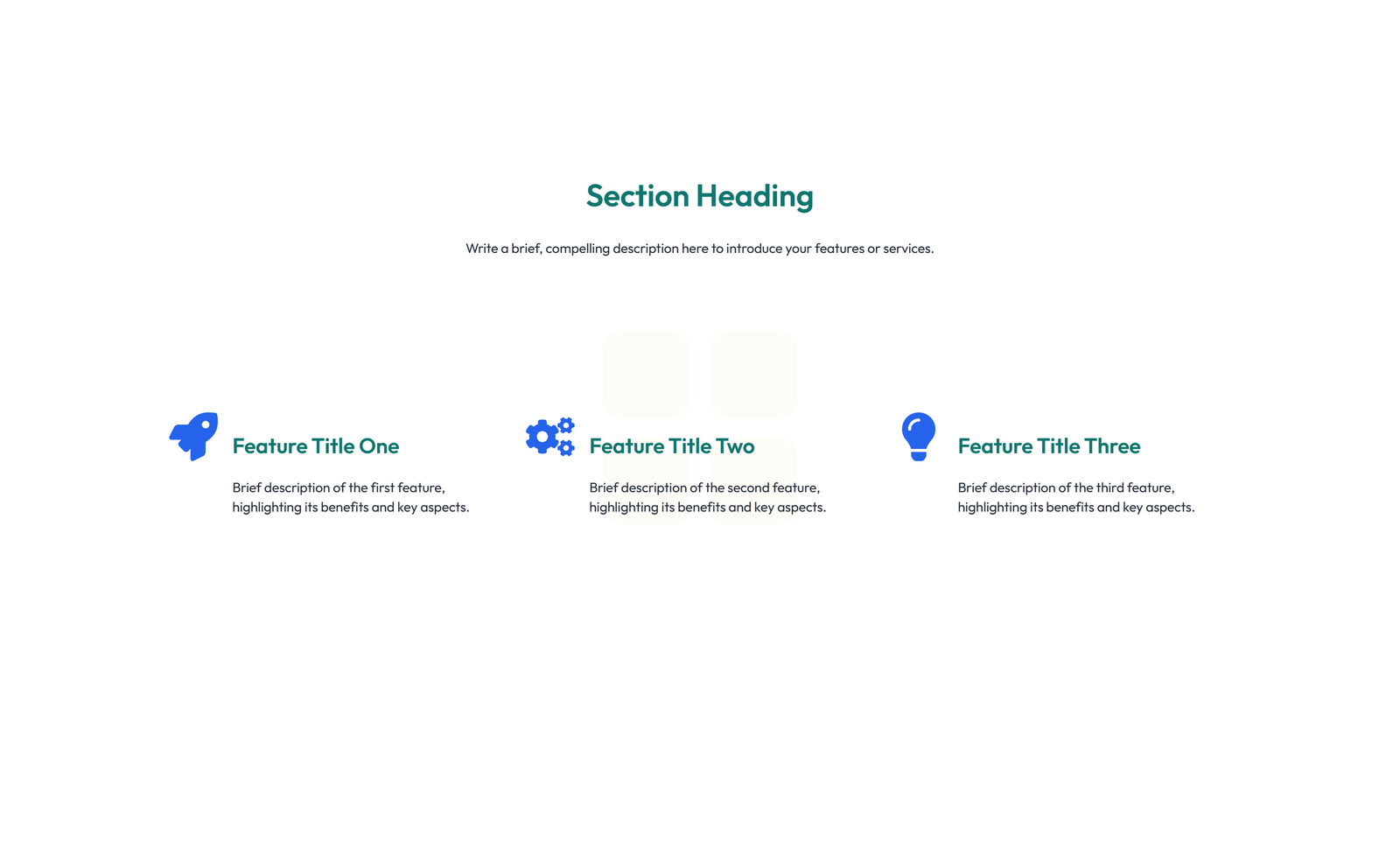 Screenshot of Feature Grid with 2-column Image, Title, Text Cards 17 - Elementor Feature Sections component