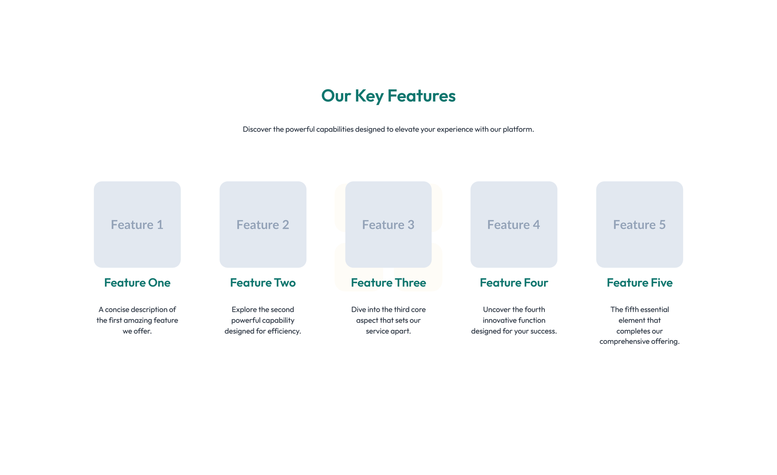 Feature Grid with 2-column Image, Title, Text Cards 28 - Elementor component