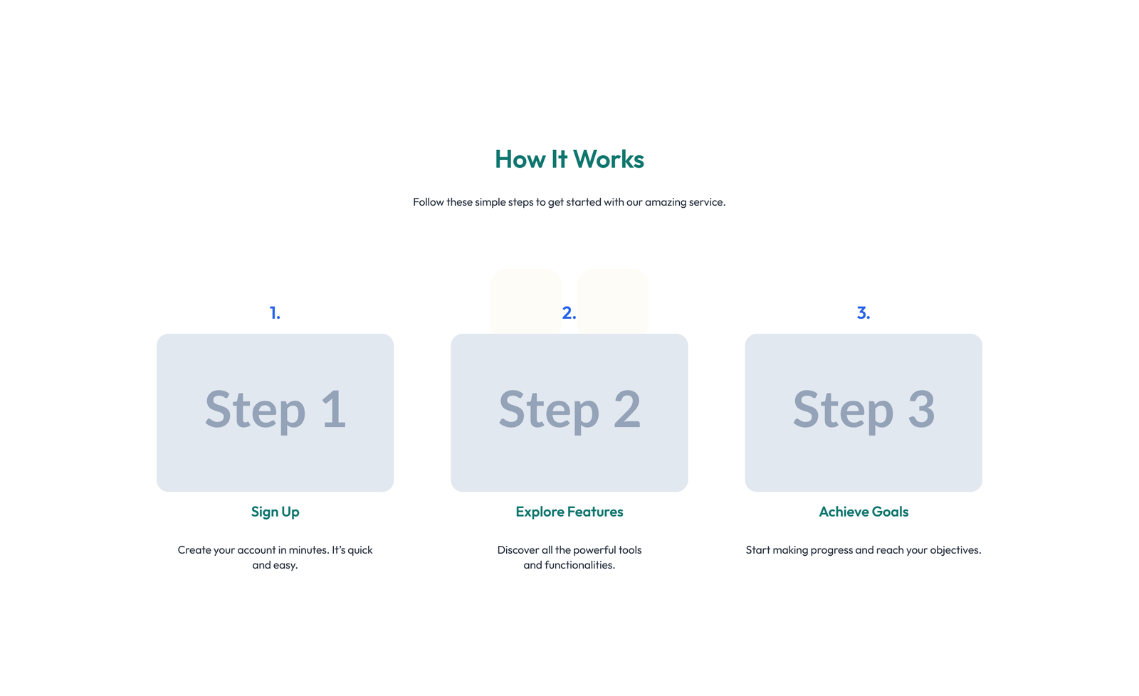 Feature Grid with 3-column Icon, Title, Text Cards 33 - Elementor component