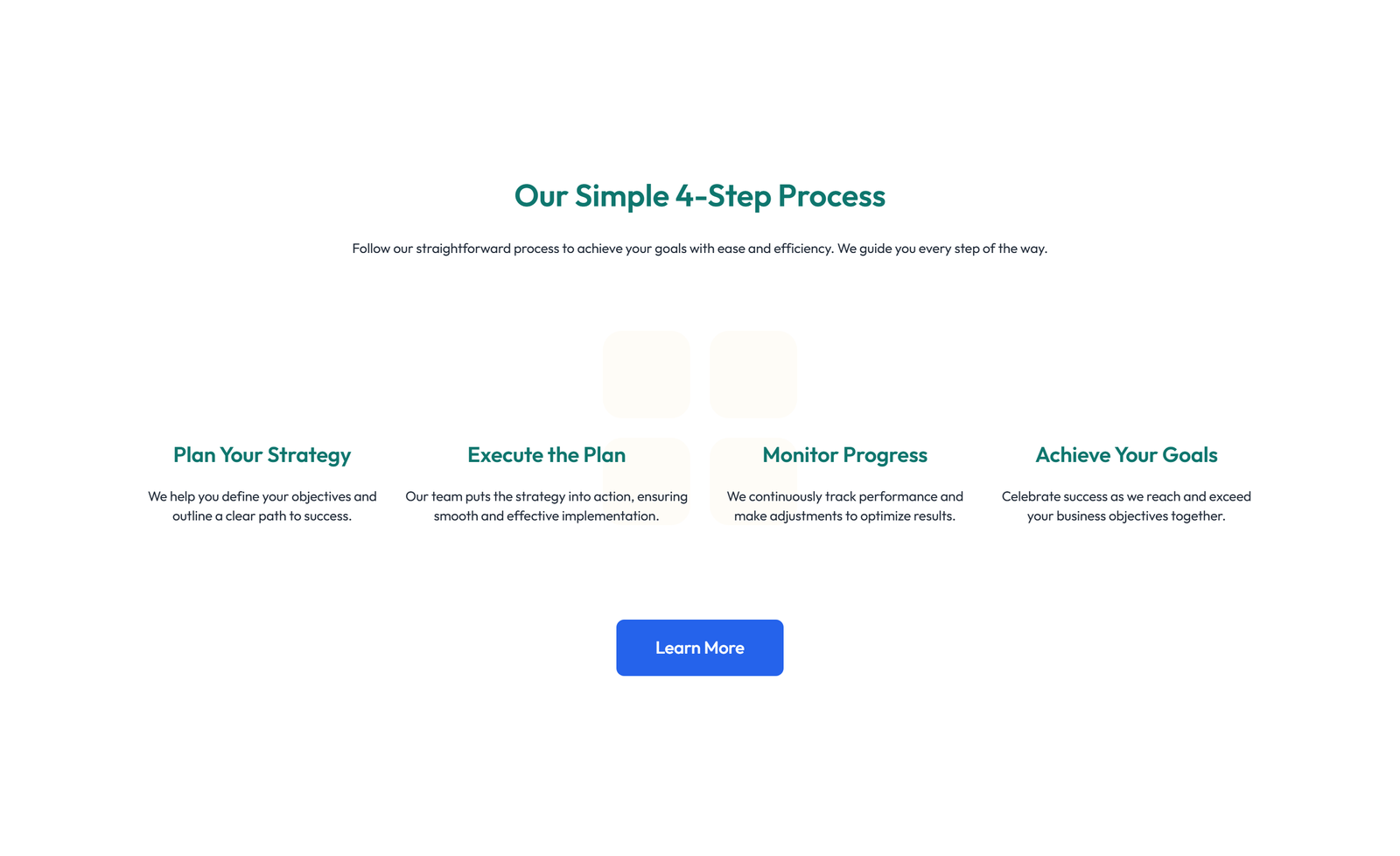 Screenshot of Feature Grid with 4-column Icon-box Cards 36 - Elementor Feature Sections component