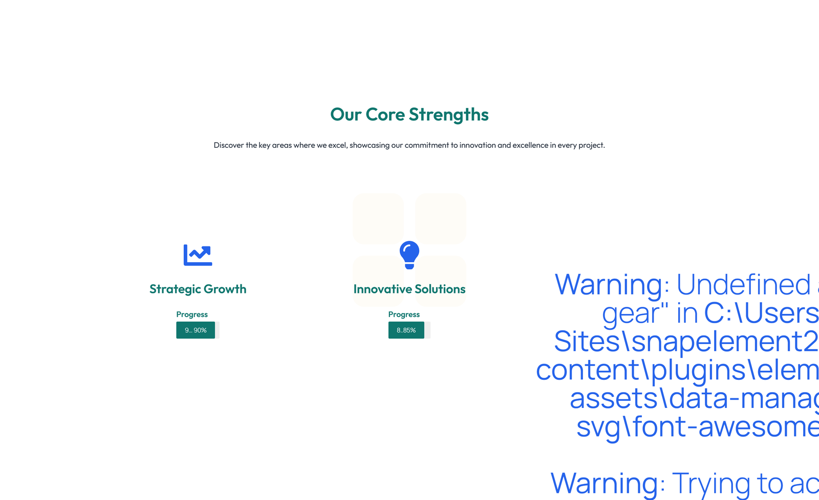Feature Grid with 3-column Icon, Title, Text Cards 38 - Elementor component