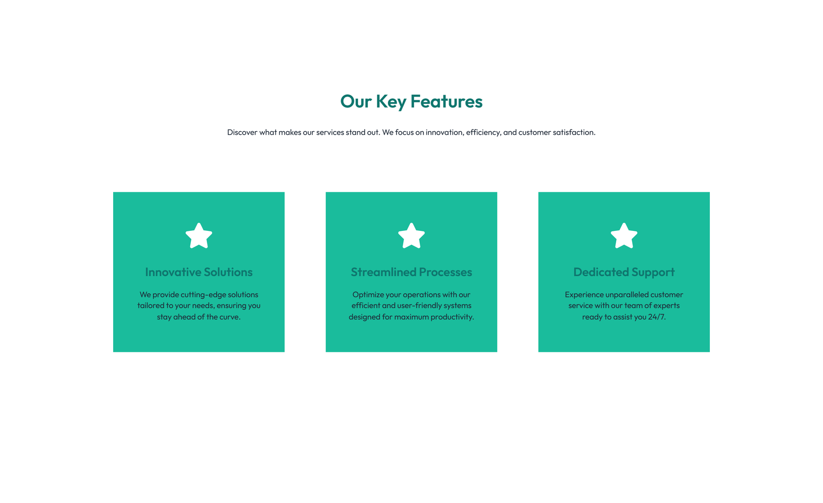 Feature Grid with 4-column Icon-box Cards 38 - Elementor component
