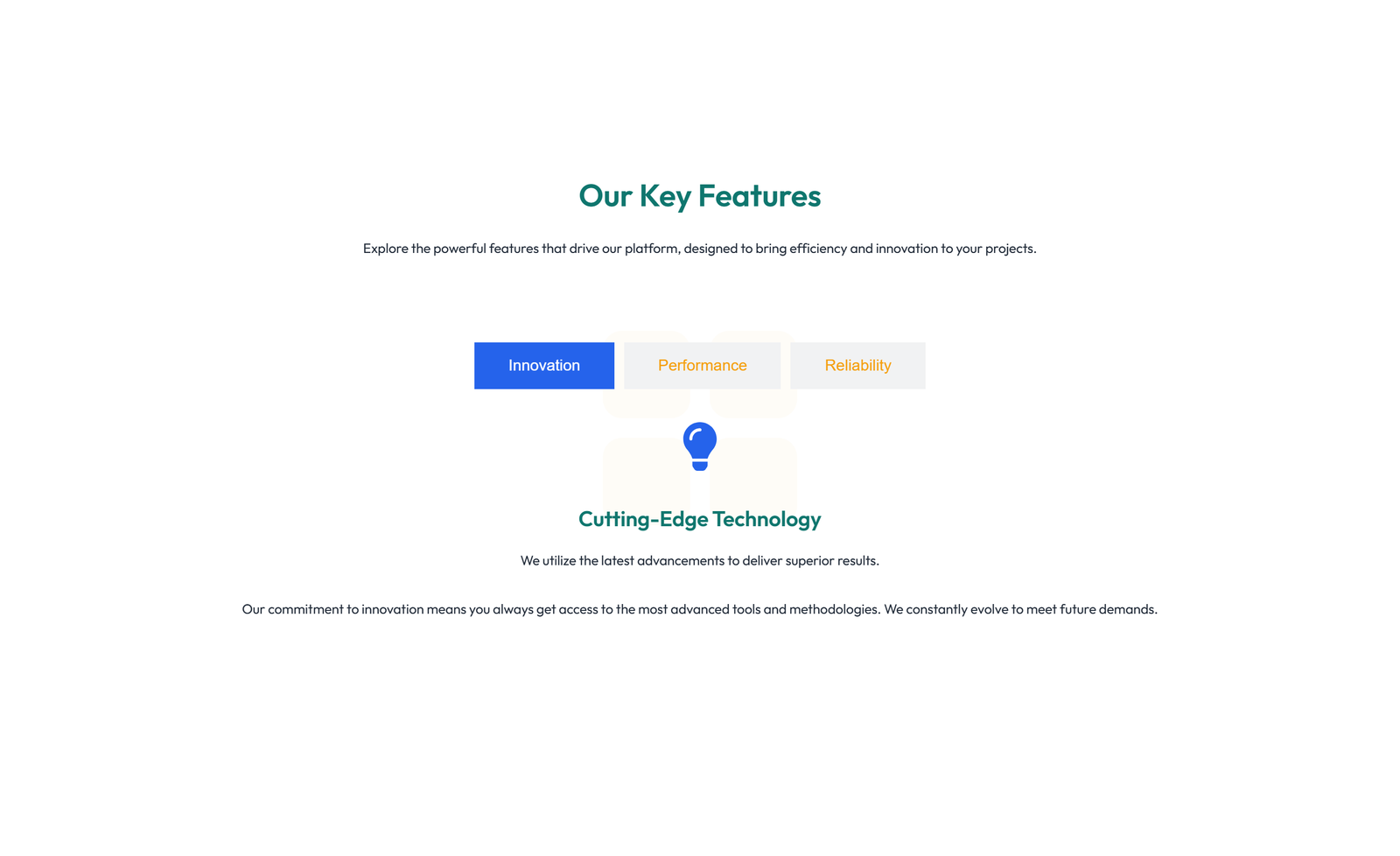 Screenshot of Feature Grid with 3-column Icon, Title, Text, CTA Cards 43 - Elementor Feature Sections component