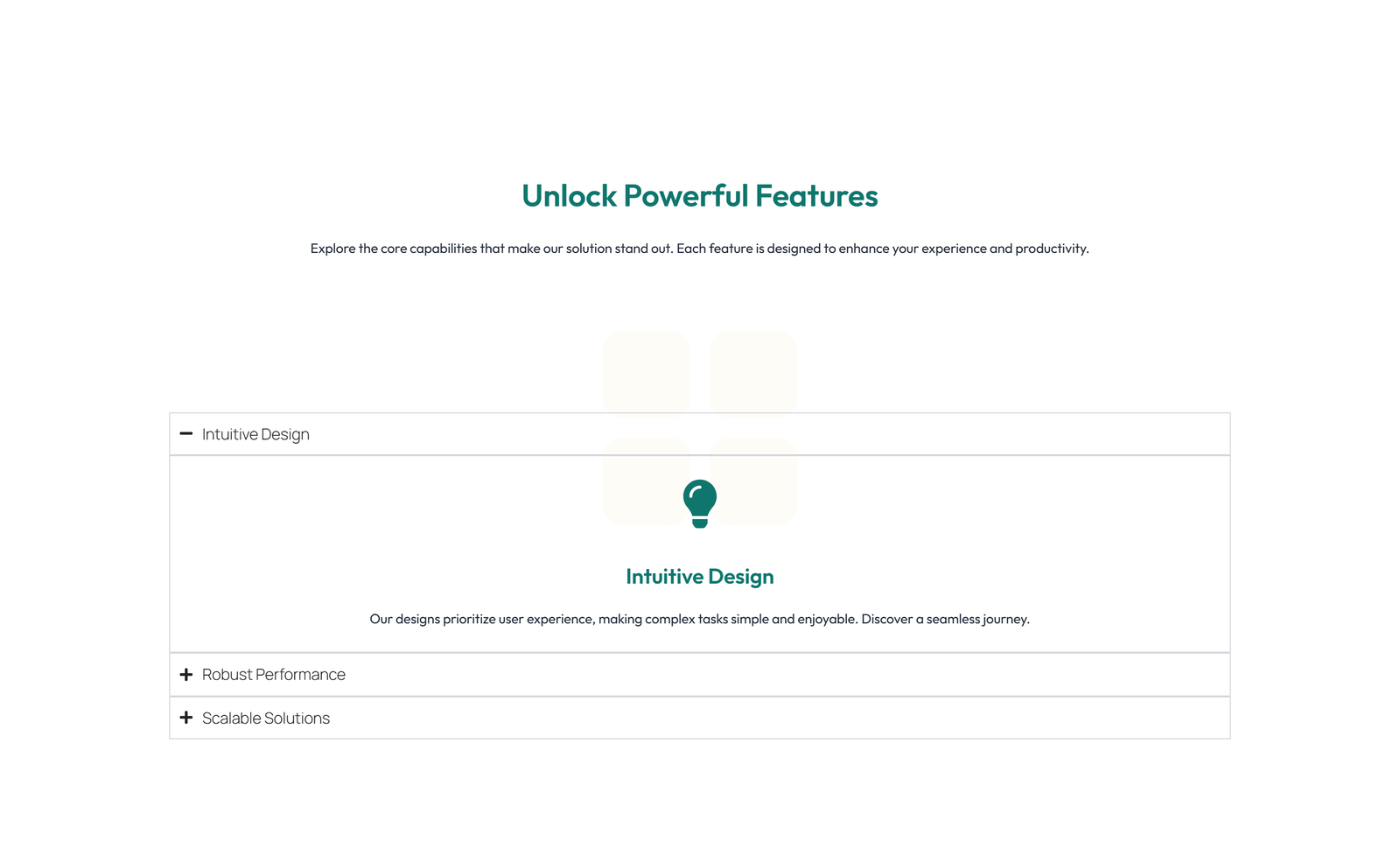 Screenshot of Feature Grid with 3-column Icon, Title, Text Cards 46 - Elementor Feature Sections component