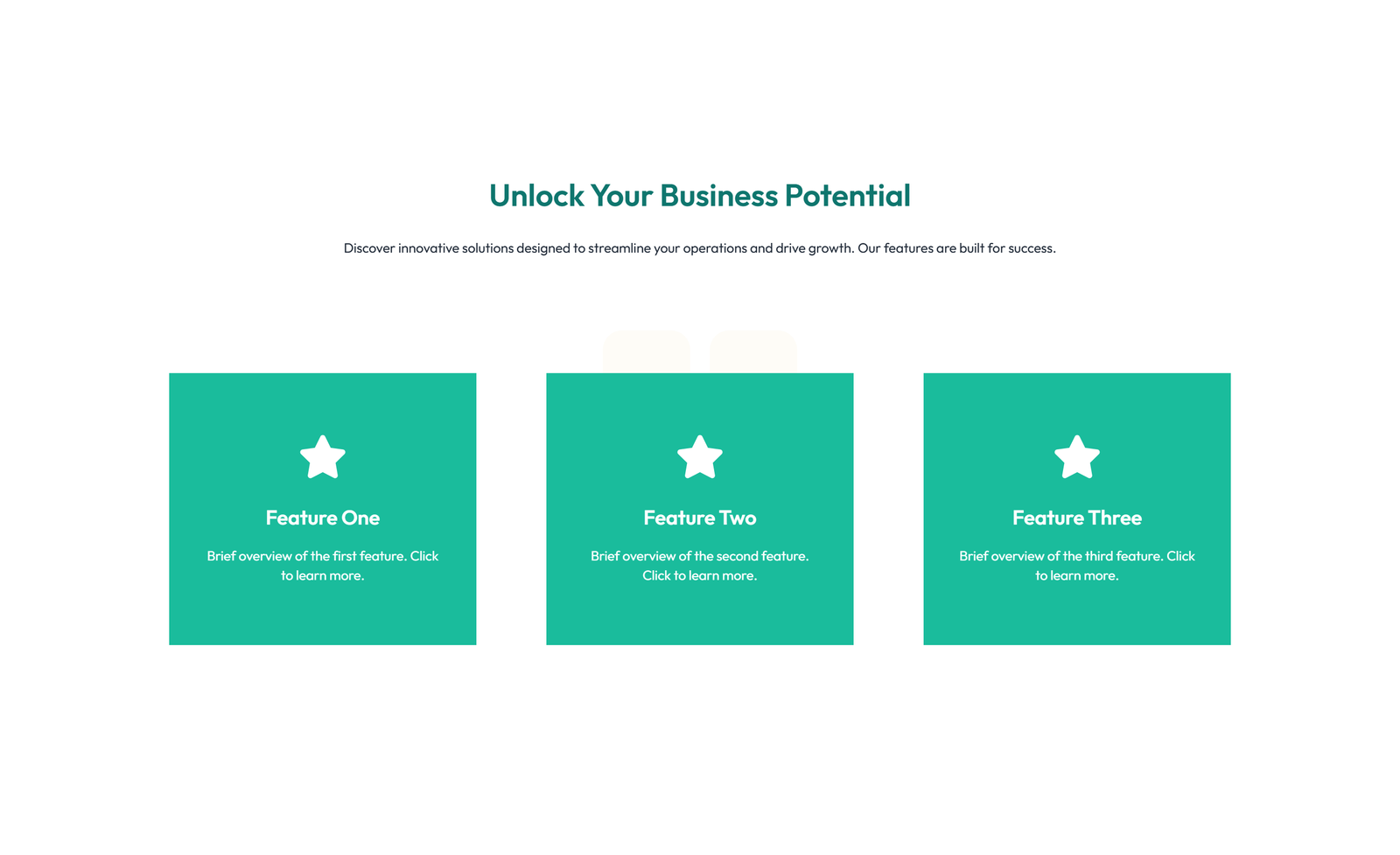 Feature Grid with 4-column Icon-box Cards 47 - Elementor component