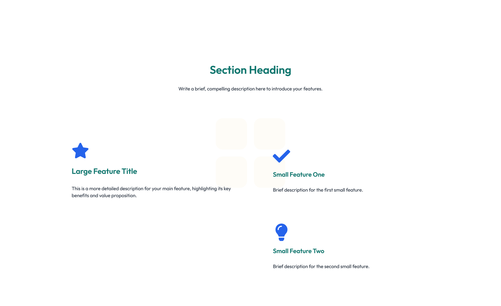 Screenshot of Feature Grid with 2-column Image, Title, Text Cards 48 - Elementor Feature Sections component