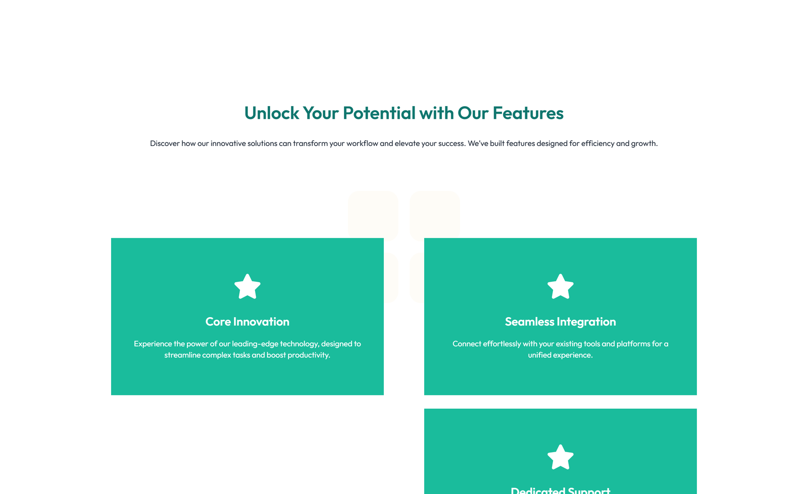 Feature Grid with 2-column Image, Title, Text Cards 49 - Elementor component