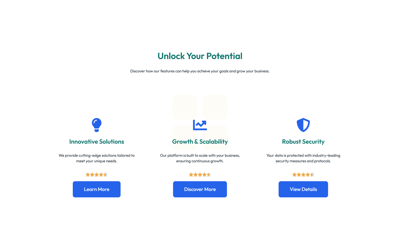 Feature Grid with 2-column Image, Title, Text Cards 51 - Elementor component