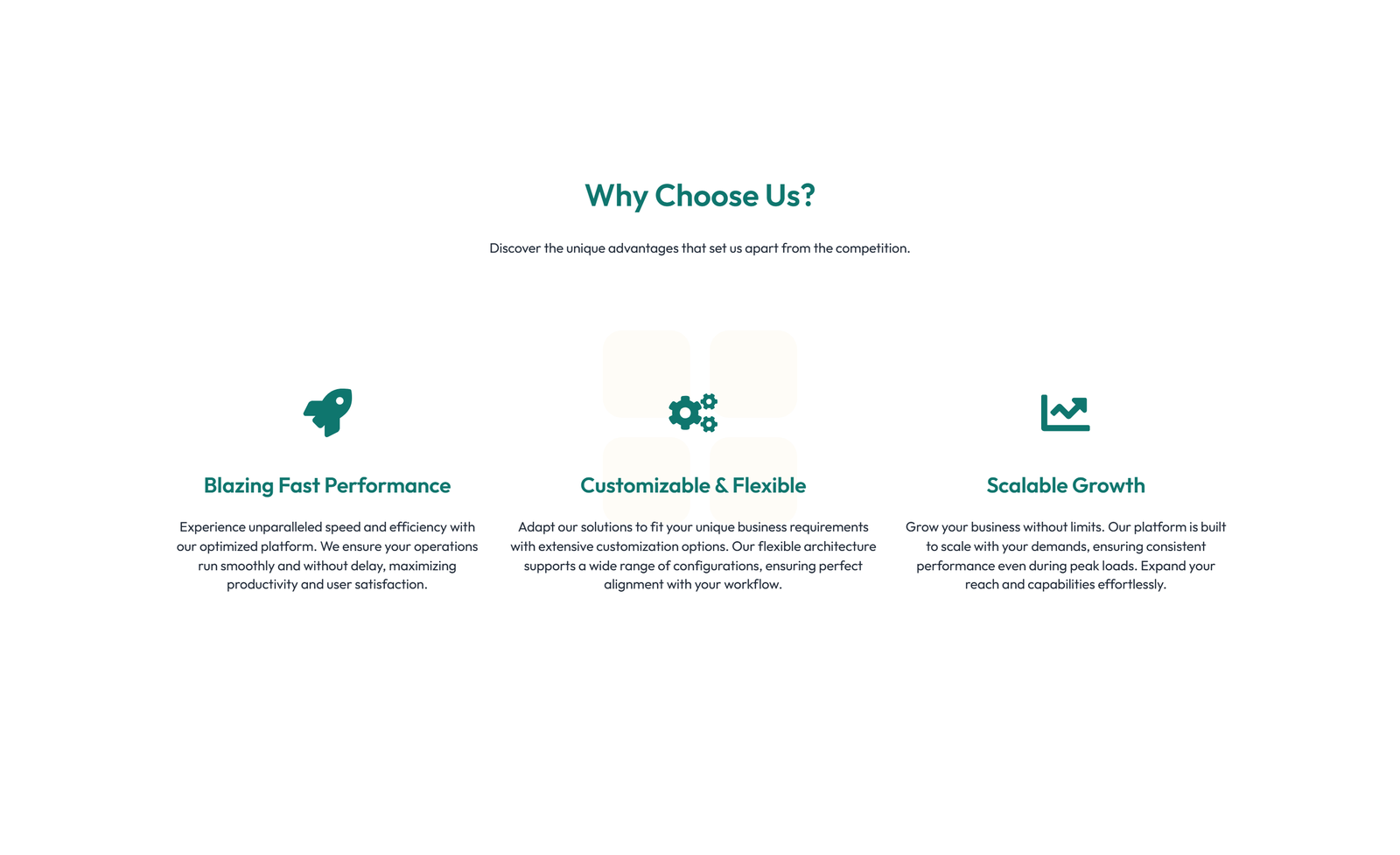 Feature Grid with 3-column Icon, Title, Text, CTA Cards 52 - Elementor component