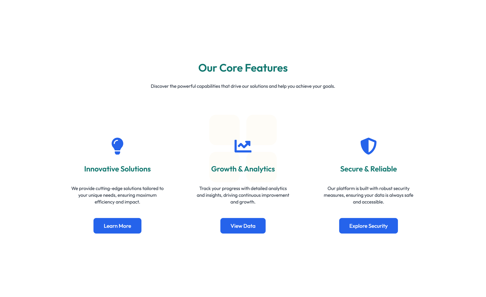 Feature Grid with 4-column Icon-box Cards 55 - Elementor component