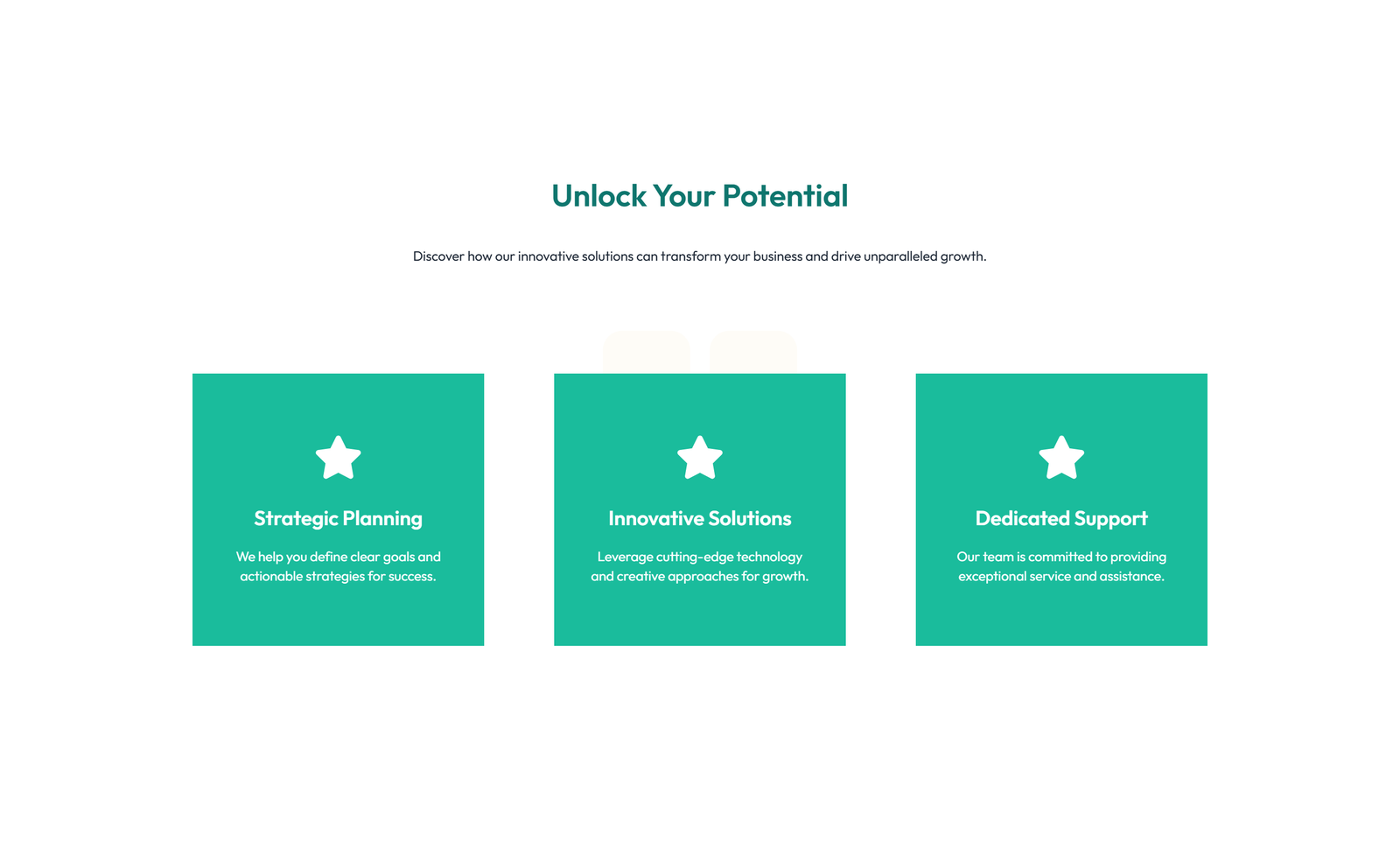Feature Grid with 4-column Icon-box Cards 56 - Elementor component