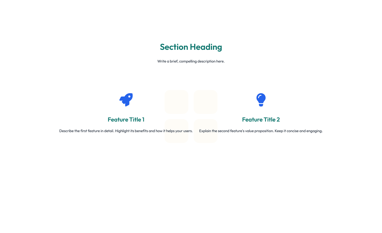 Screenshot of Feature Grid with 3-column Icon, Title, Text Cards 58 - Elementor Feature Sections component