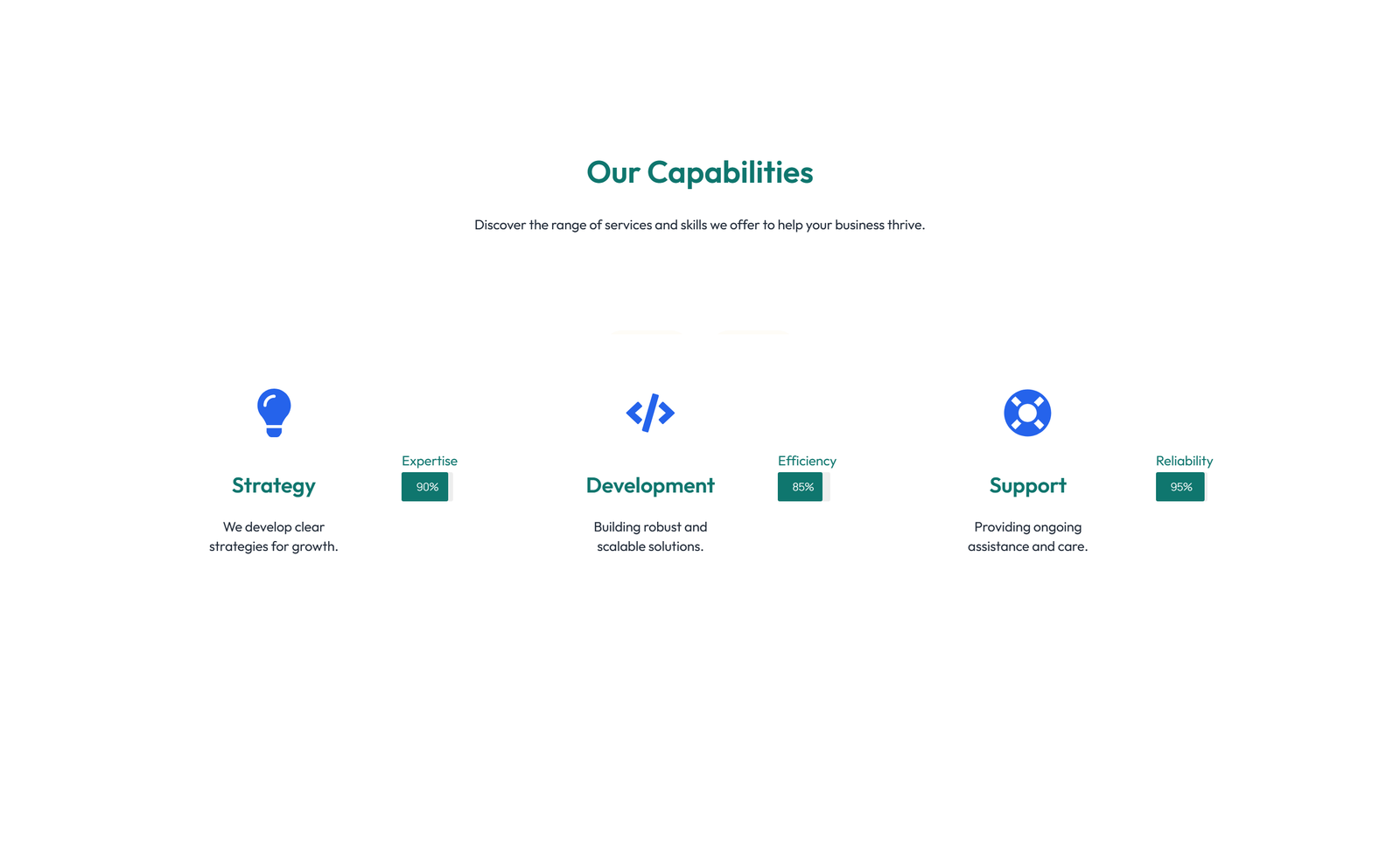 Screenshot of Feature Grid with 2-column Image, Title, Text Cards 61 - Elementor Feature Sections component
