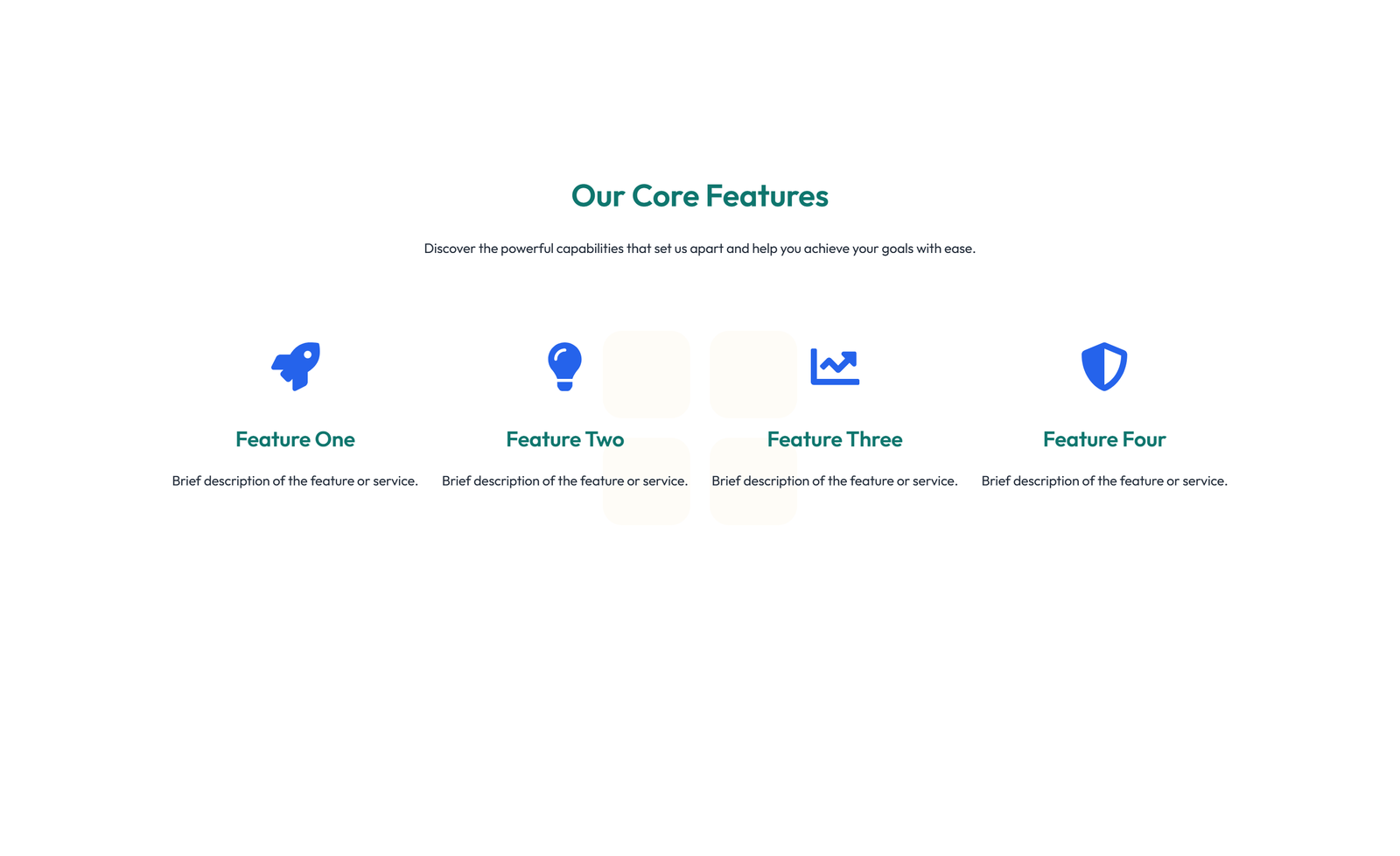 Screenshot of Feature Grid with 3-column Icon, Title, Text, CTA Cards 62 - Elementor Feature Sections component