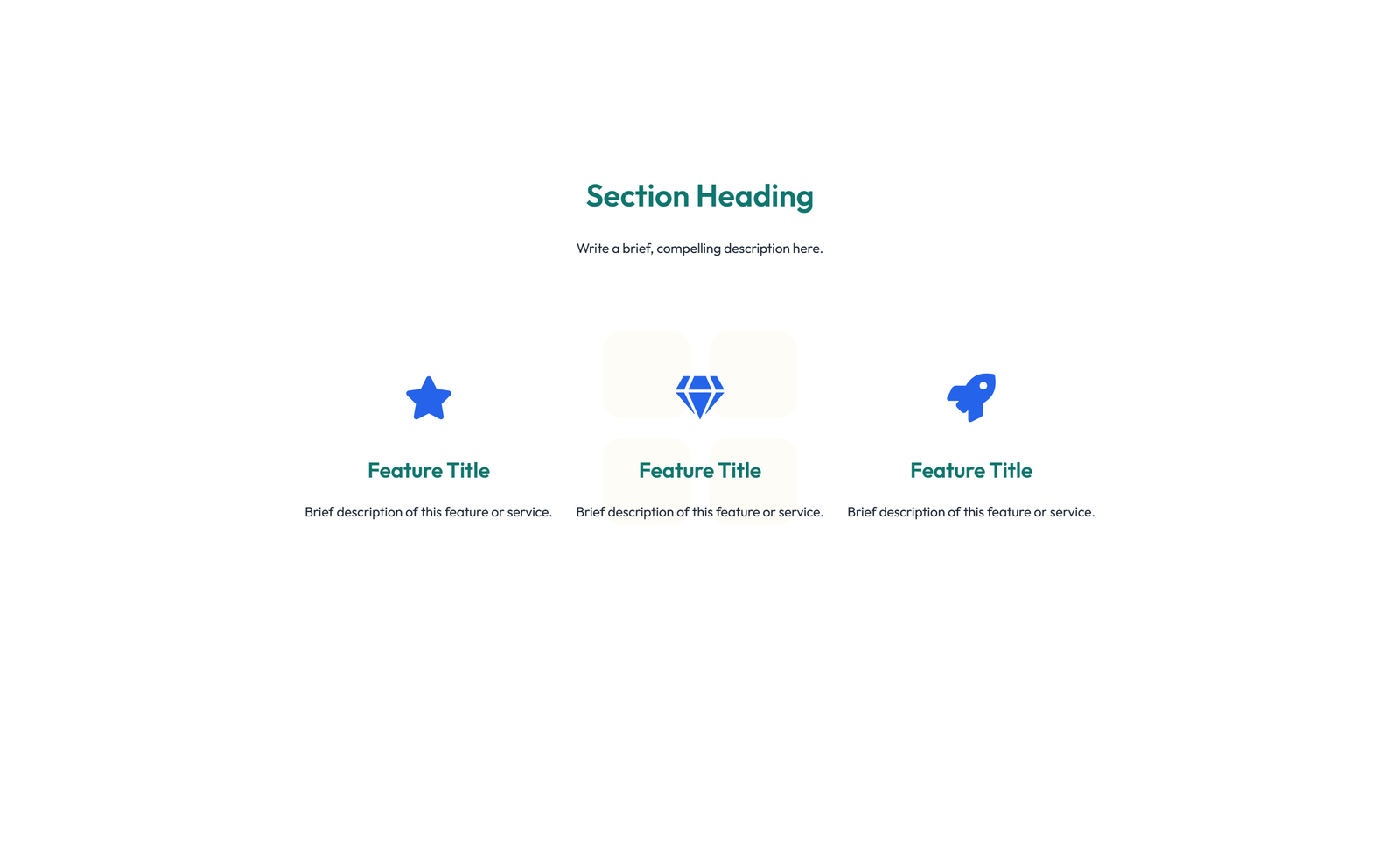 Screenshot of Feature Grid with 4-column Icon-box Cards 69 - Elementor Feature Sections component