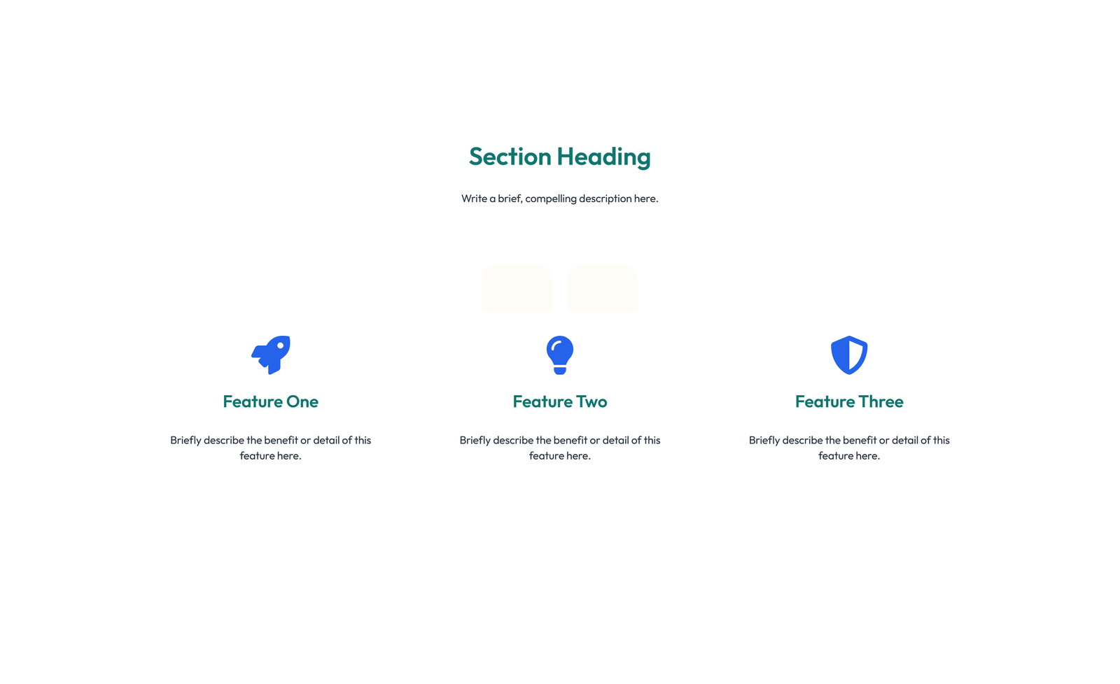 Screenshot of Feature Grid with 4-column Icon-box Cards 70 - Elementor Feature Sections component