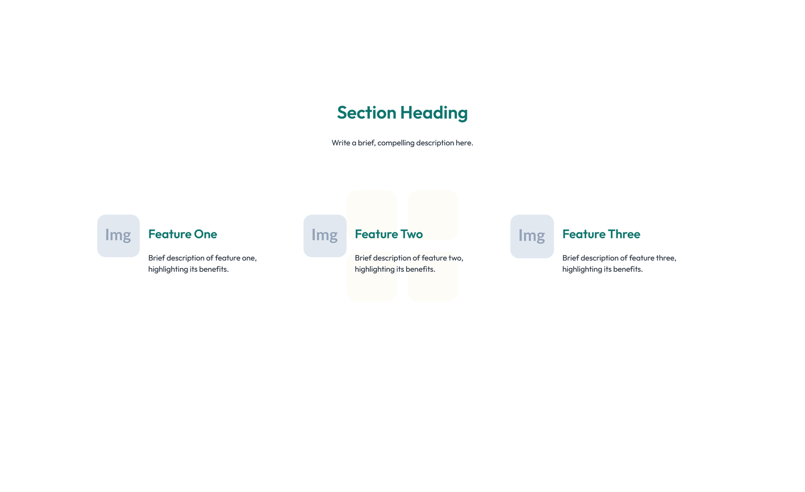 Screenshot of Feature Grid with 3-column Icon, Title, Text, CTA Cards 73 - Elementor Feature Sections component