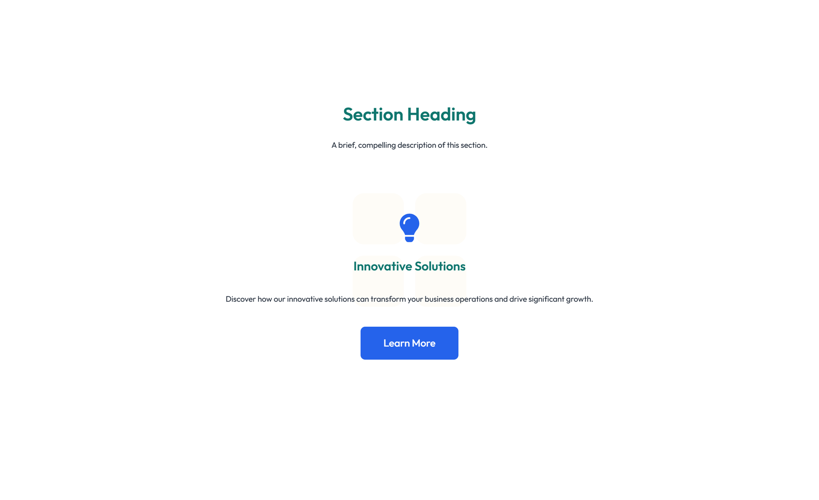 Screenshot of Feature Grid with 3-column Icon, Title, Text, CTA Cards 80 - Elementor Feature Sections component