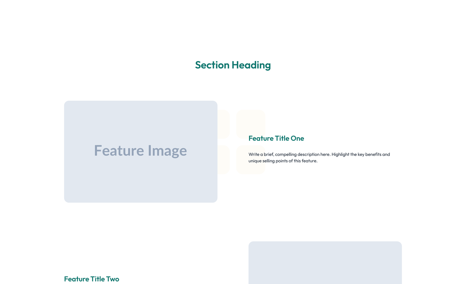 Feature Grid with 2-column Image, Title, Text Cards 82 - Elementor component