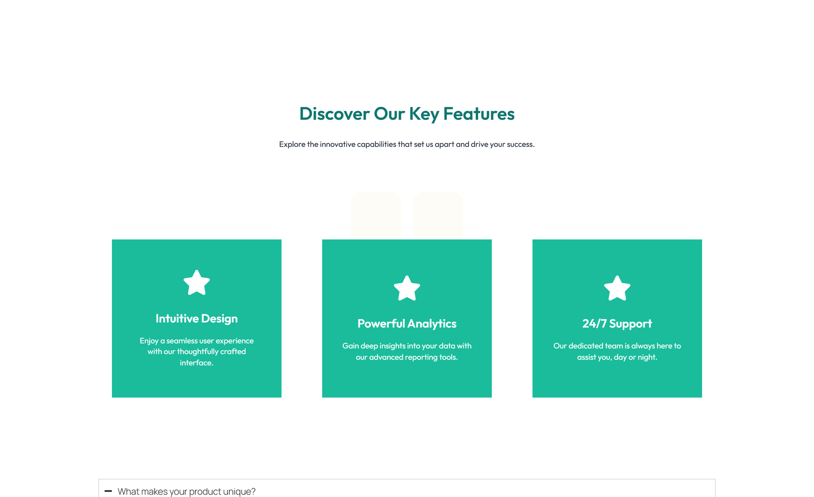 Feature Grid with 3-column Icon, Title, Text Cards 99 - Elementor component