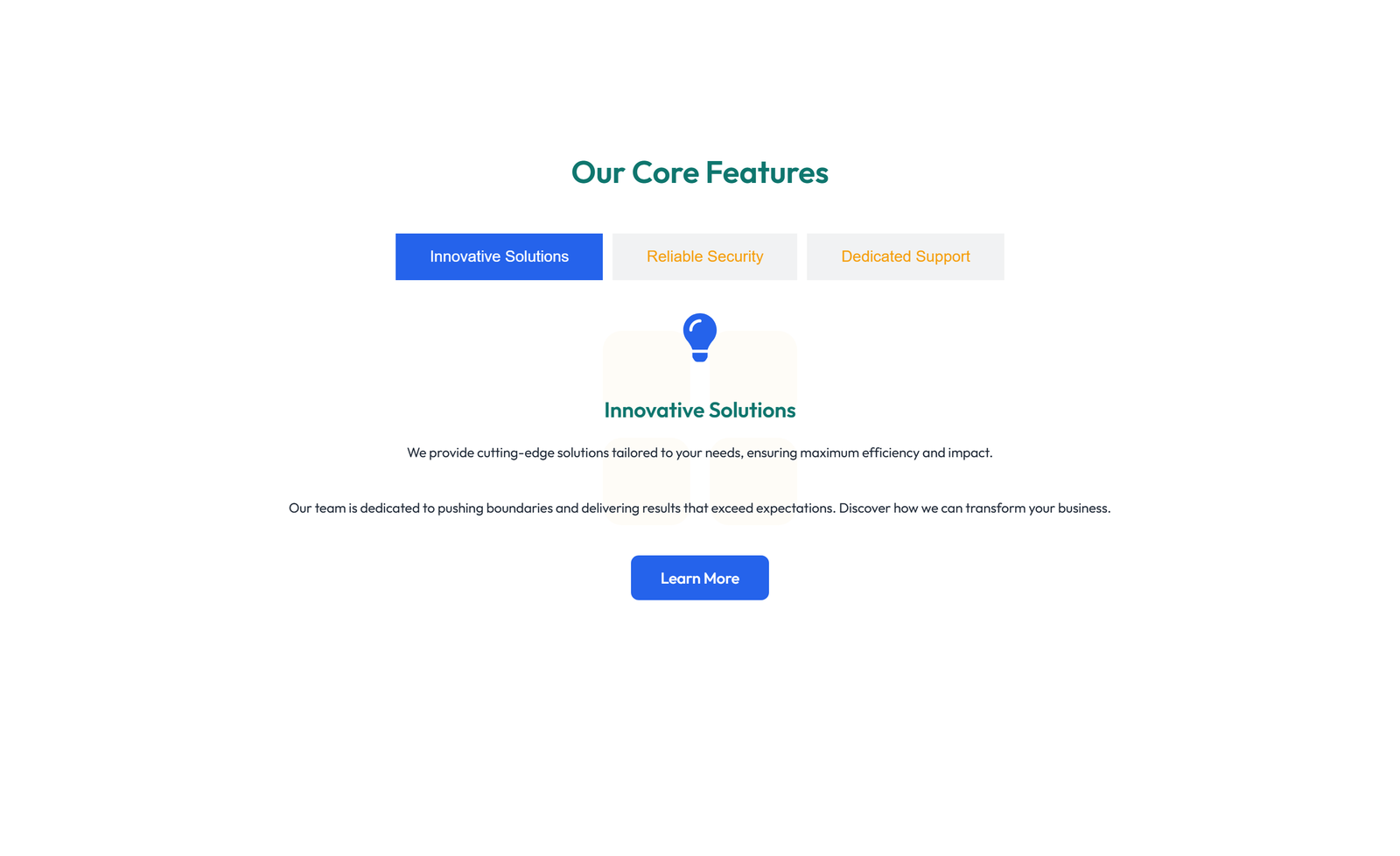 Screenshot of Feature Grid with 2-column Image, Title, Text Cards 101 - Elementor Feature Sections component