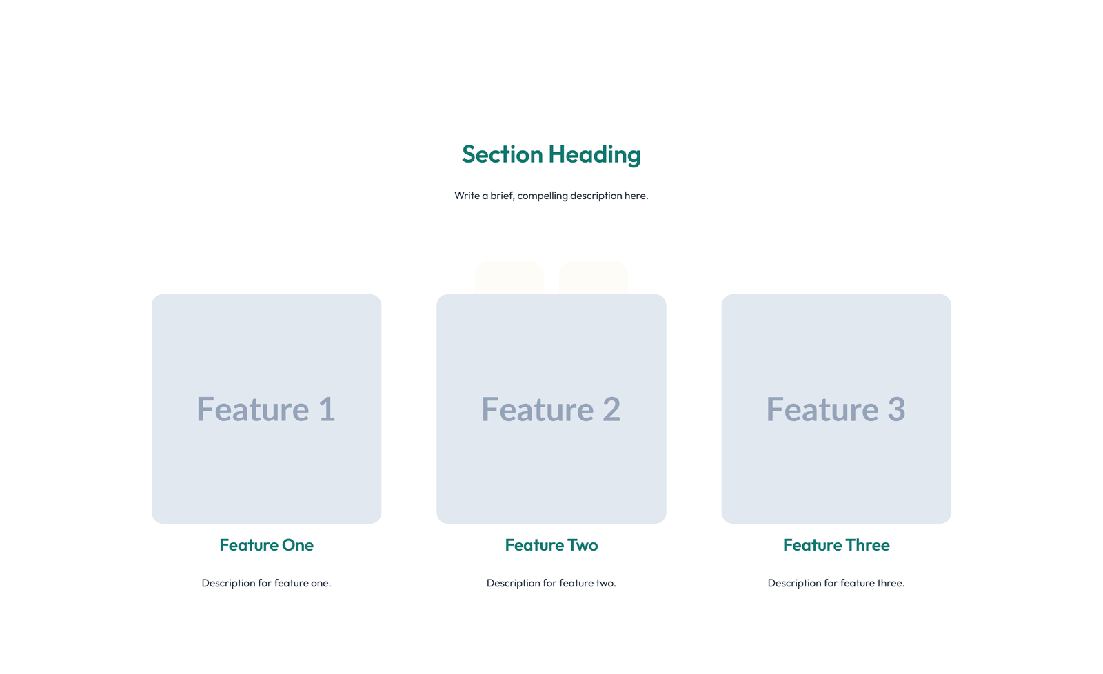 Feature Grid with 3-column Icon, Title, Text, CTA Cards 102 - Elementor component