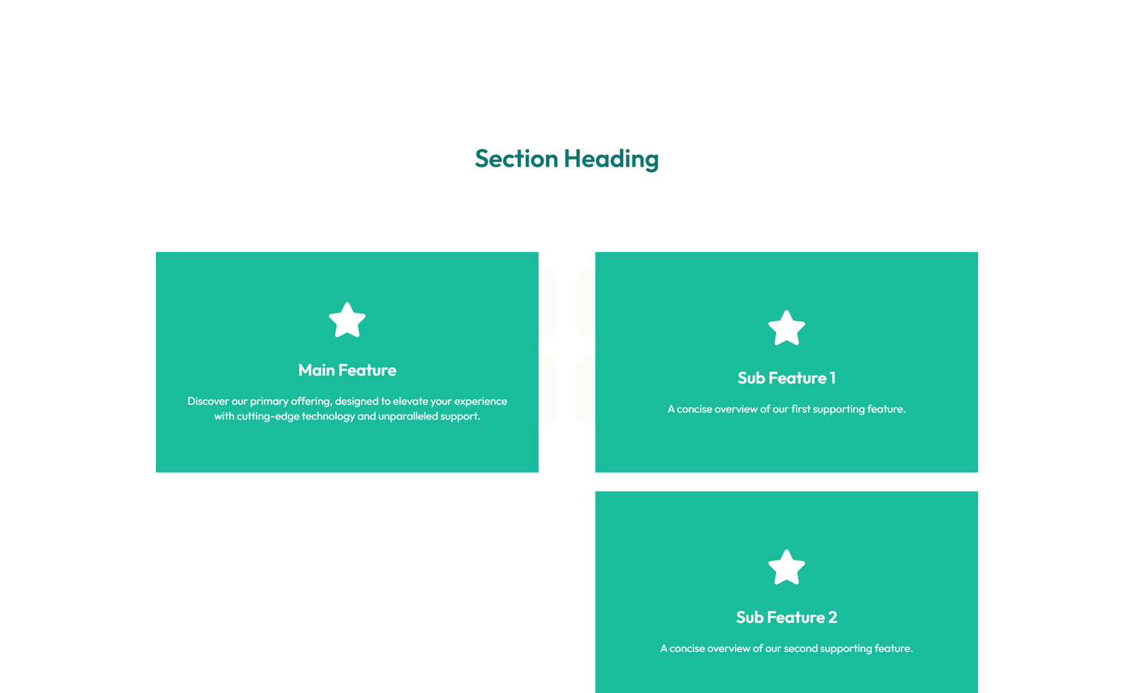 Feature Grid with 3-column Icon, Title, Text, CTA Cards 105 - Elementor component