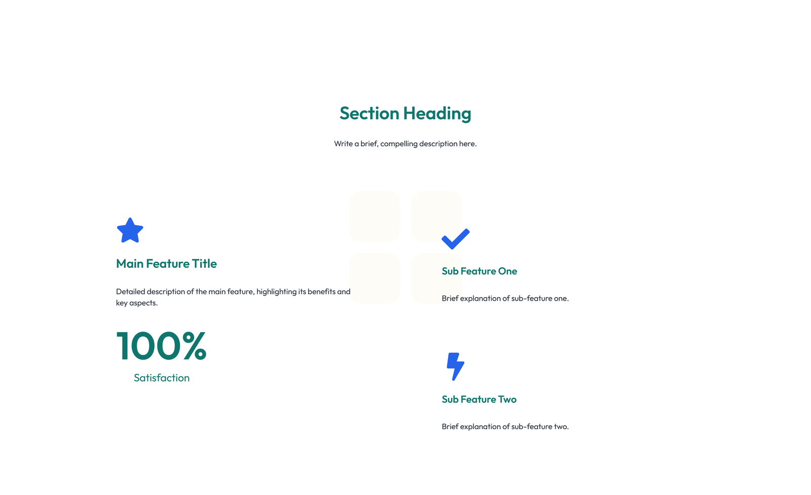 Screenshot of Feature Grid with 4-column Icon-box Cards 106 - Elementor Feature Sections component