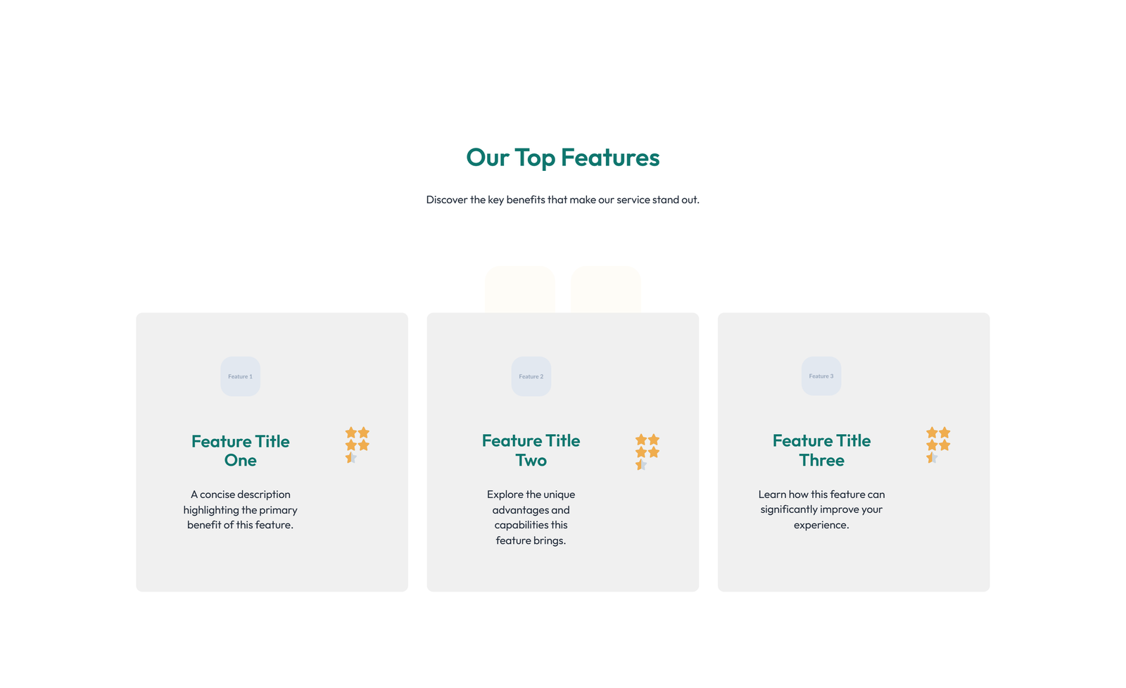 Feature Grid with 2-column Image, Title, Text Cards 107 - Elementor component