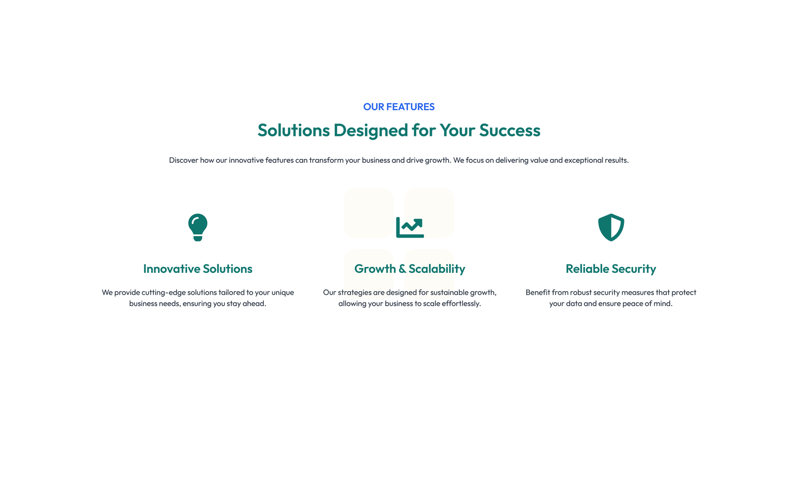 Screenshot of Feature Grid with 2-column Image, Title, Text Cards 117 - Elementor Feature Sections component