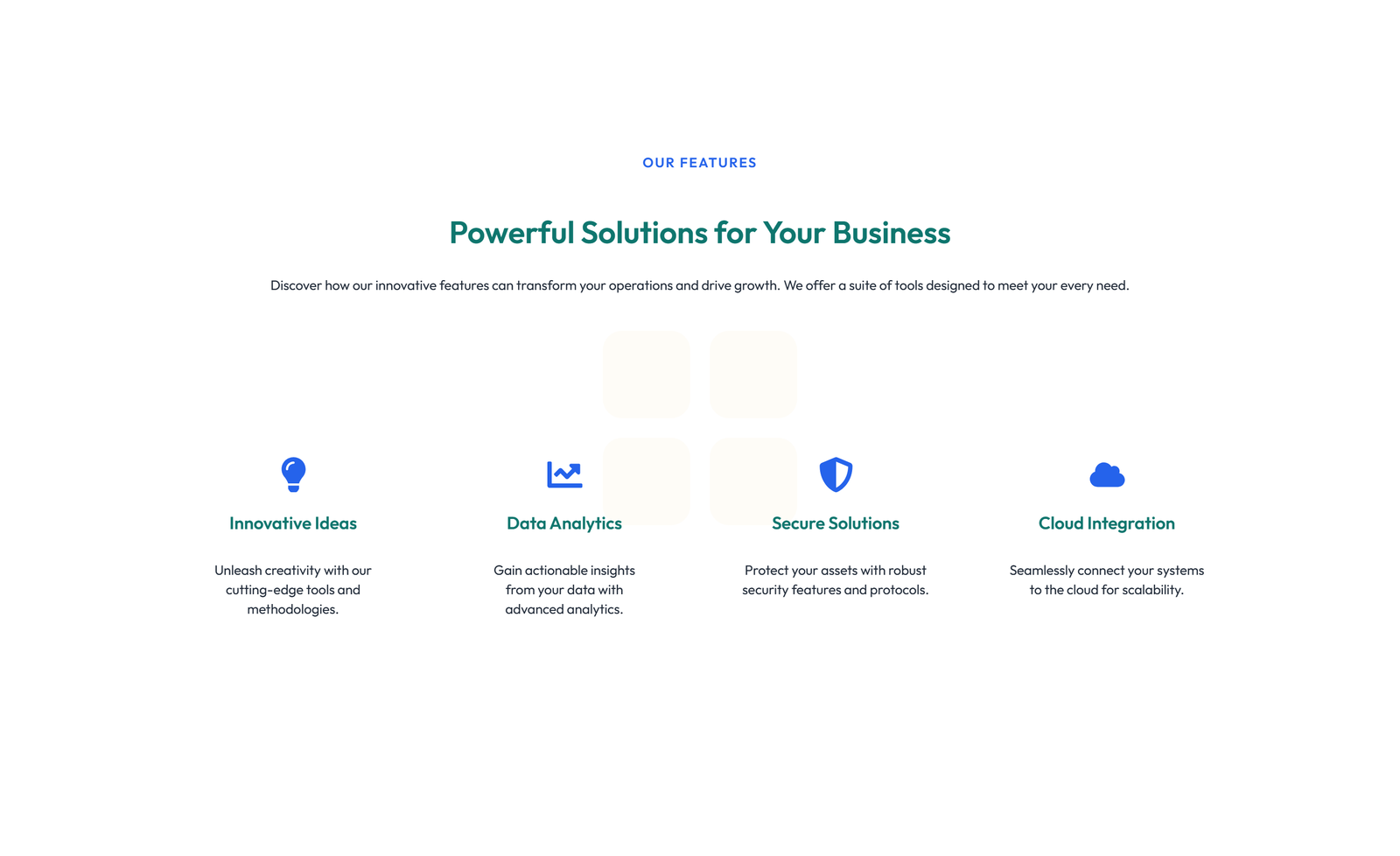 Screenshot of Feature Grid with 2-column Image, Title, Text Cards 118 - Elementor Feature Sections component